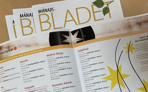 En bild av ett uppslag av Månadsbladet.