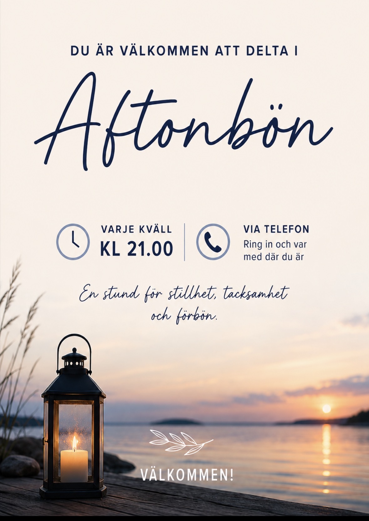 Aftonbön via telefon