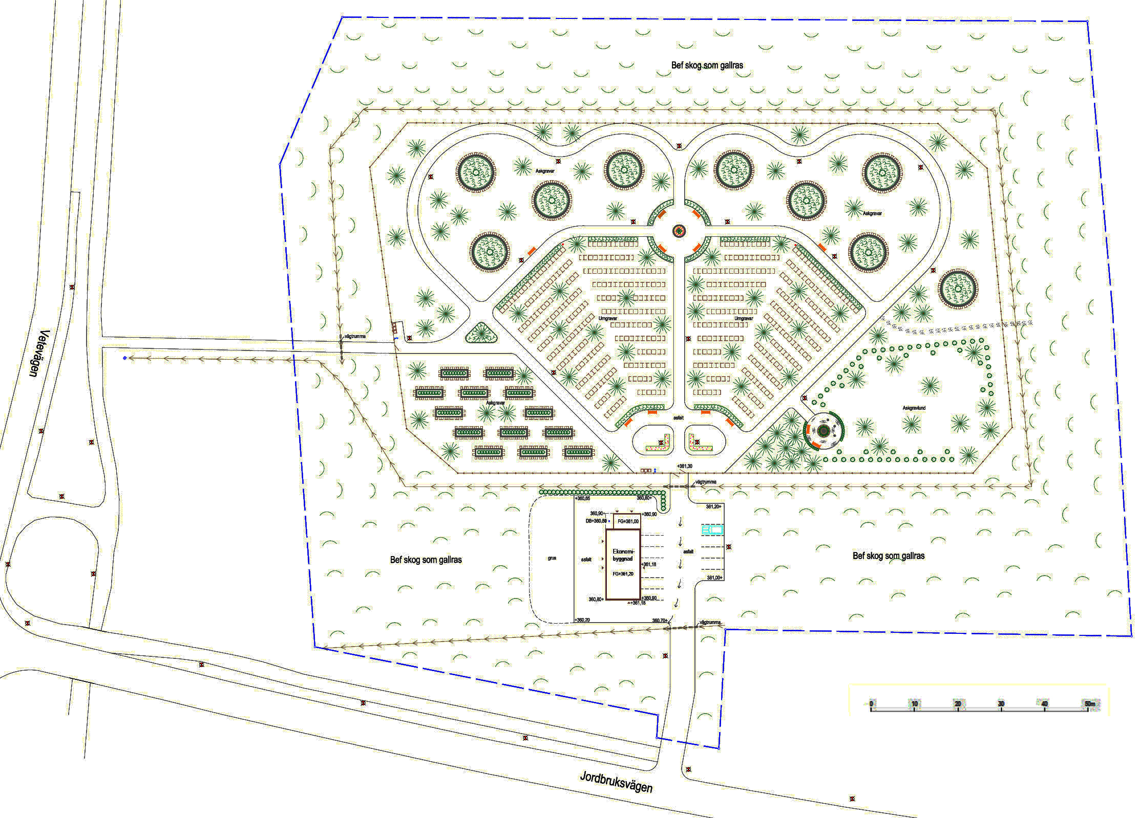 Fjärilmönstret syns på ritningen.