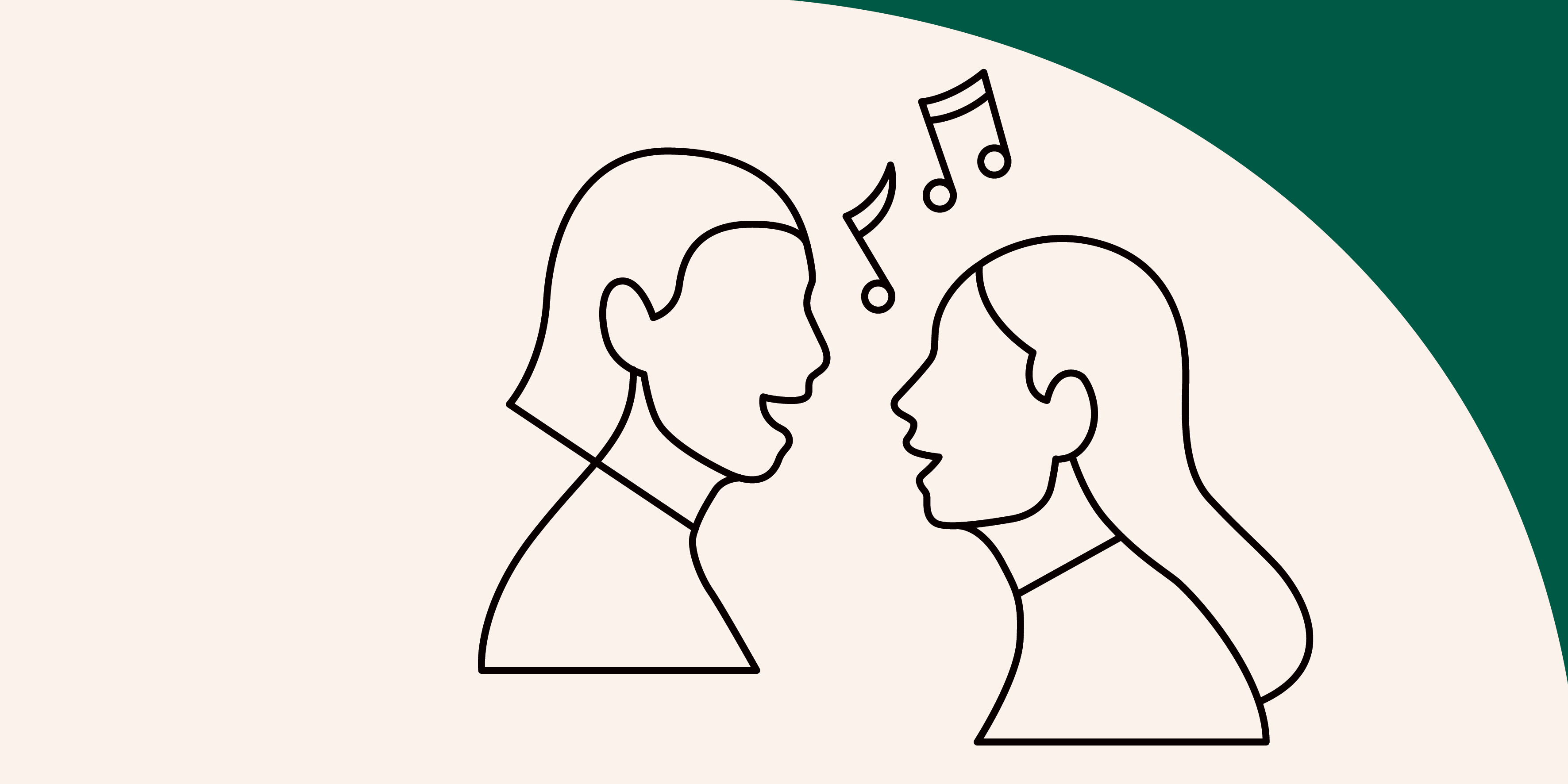 Illustration av sjungande människor. 