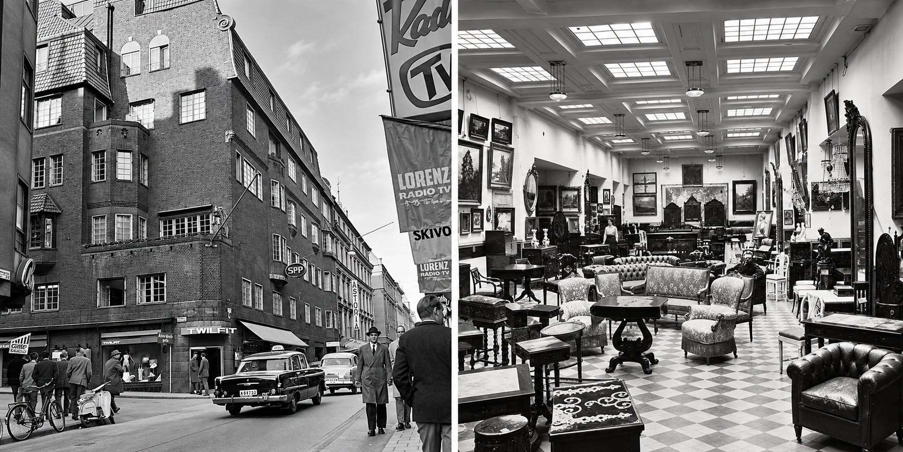 Nybrogatan 11 1962 Auktionshallen 1920-talet