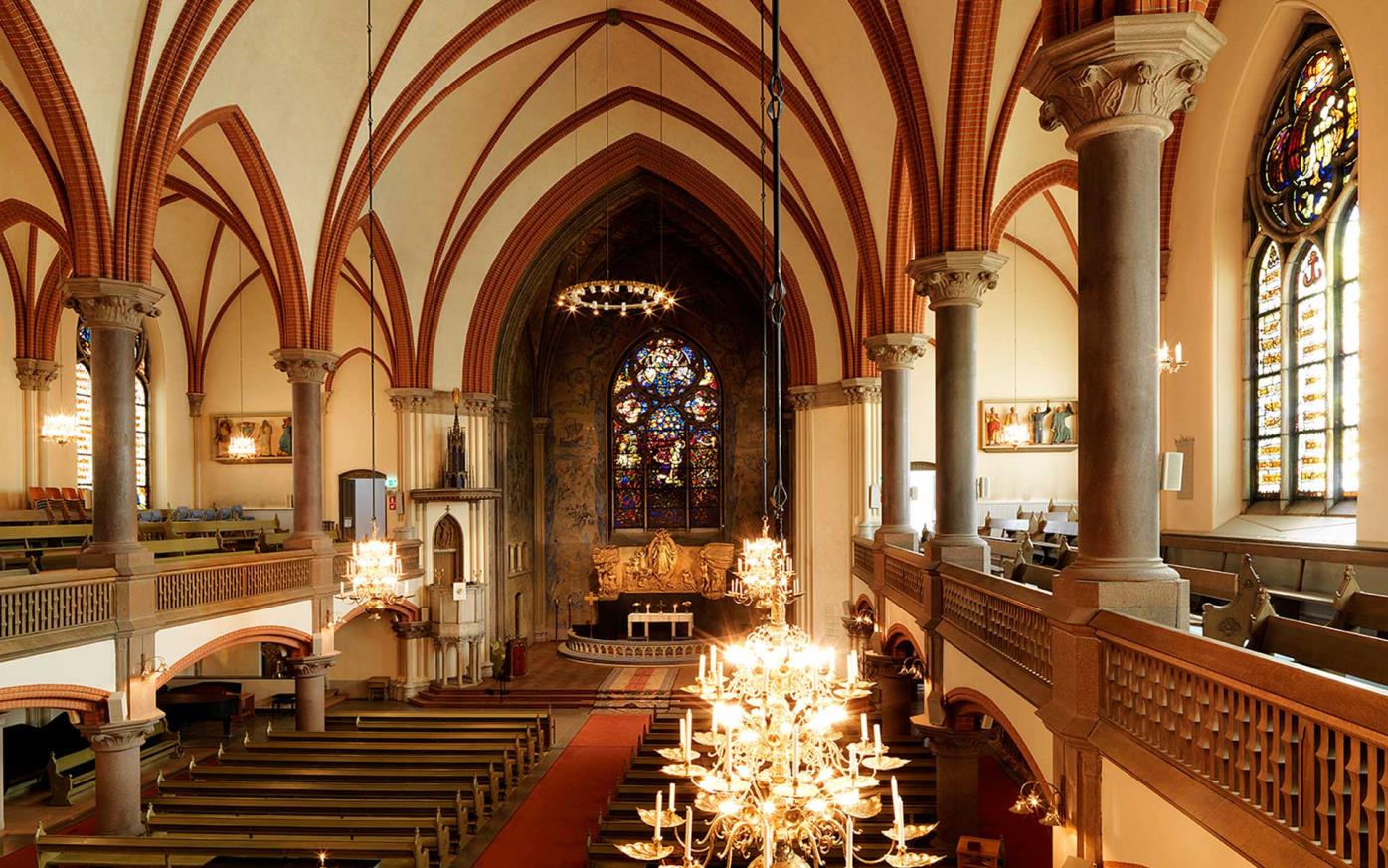 Oscarskyrkans interiör.