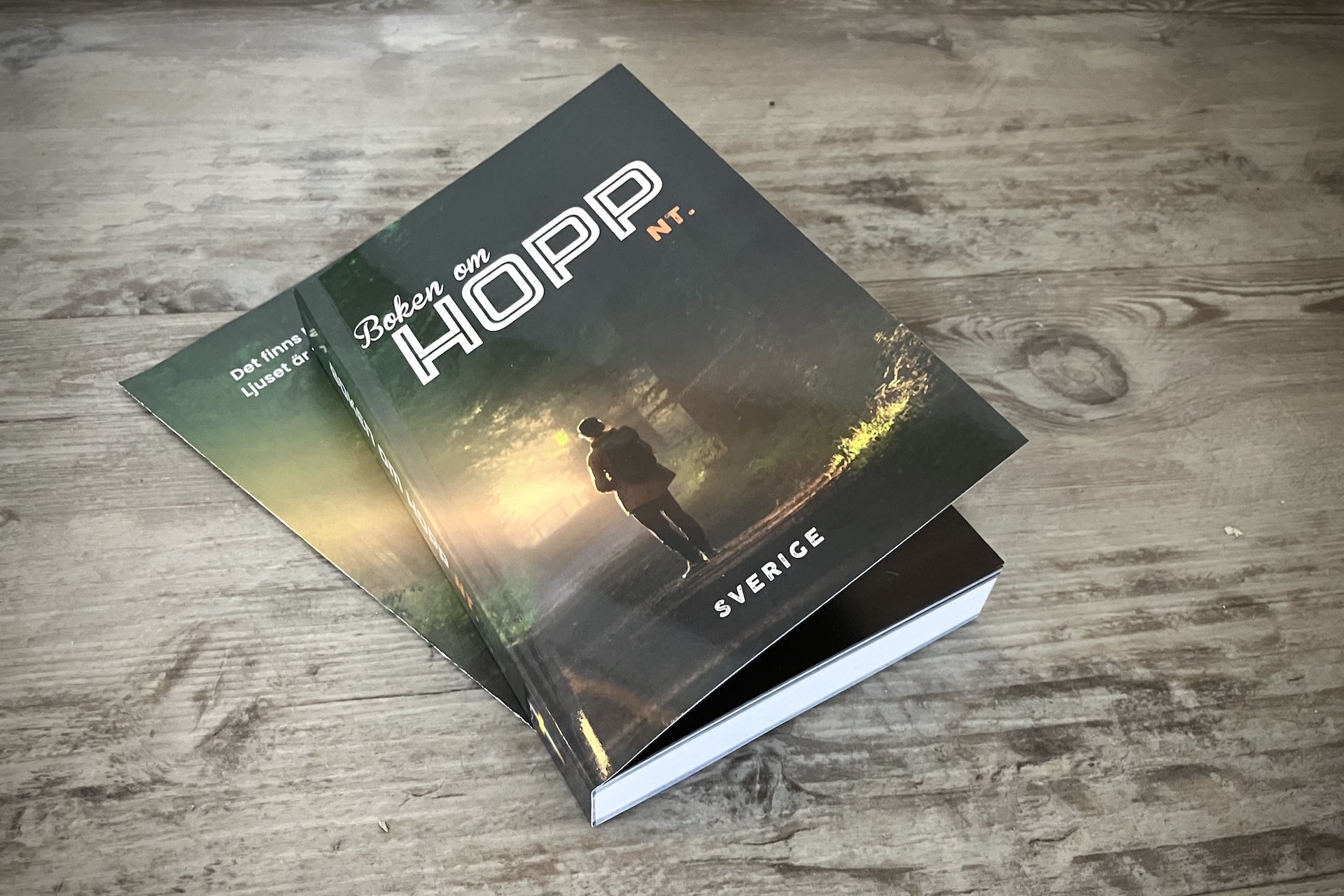 En pocketbok med blankt omslag.