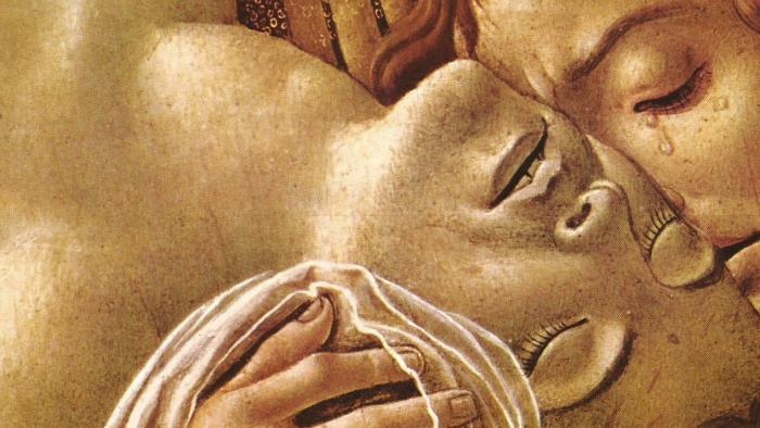 Detalj ur Botticellis Sorgen över Kristus död
