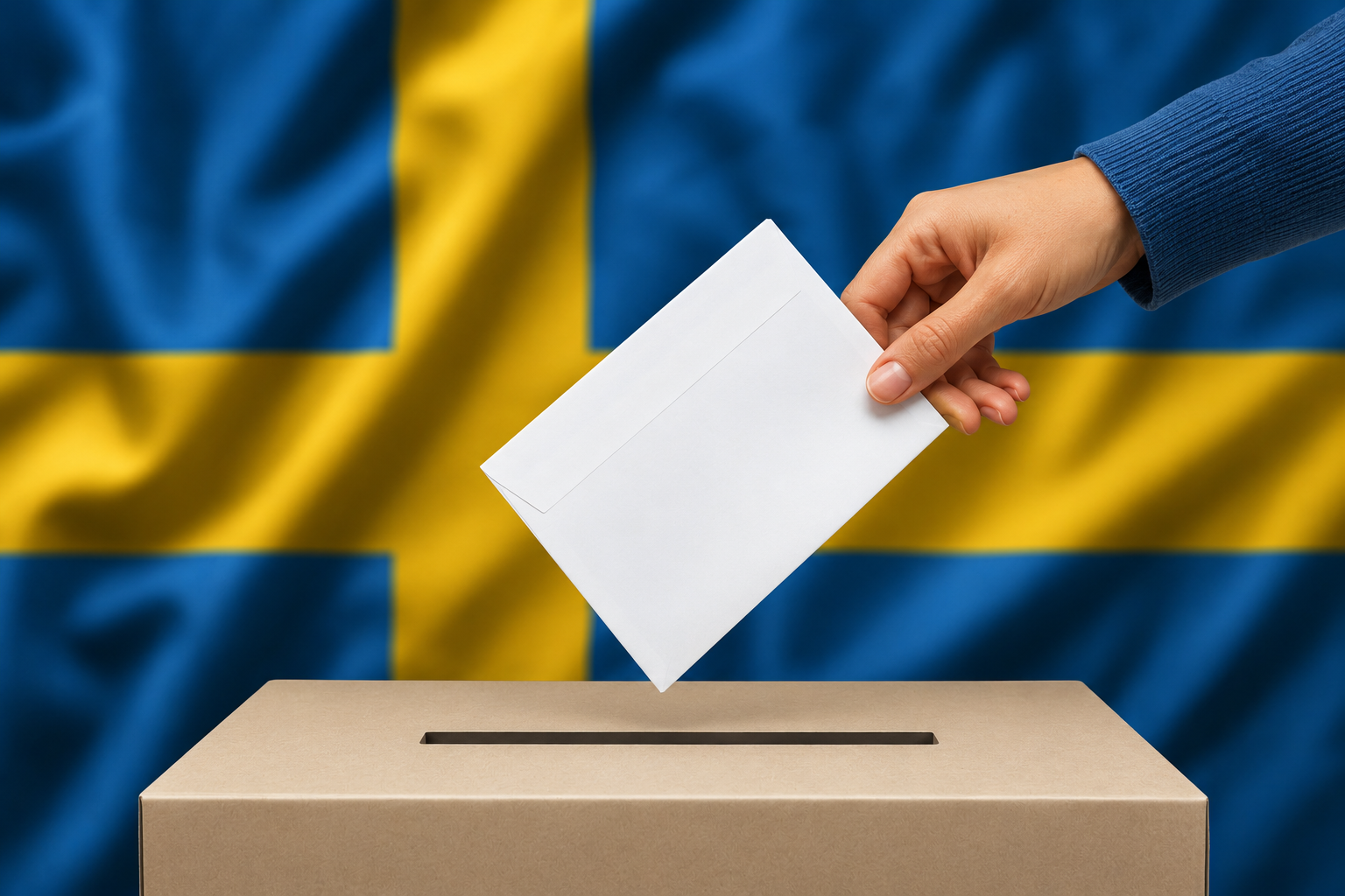 en svensk flagga och en valurna