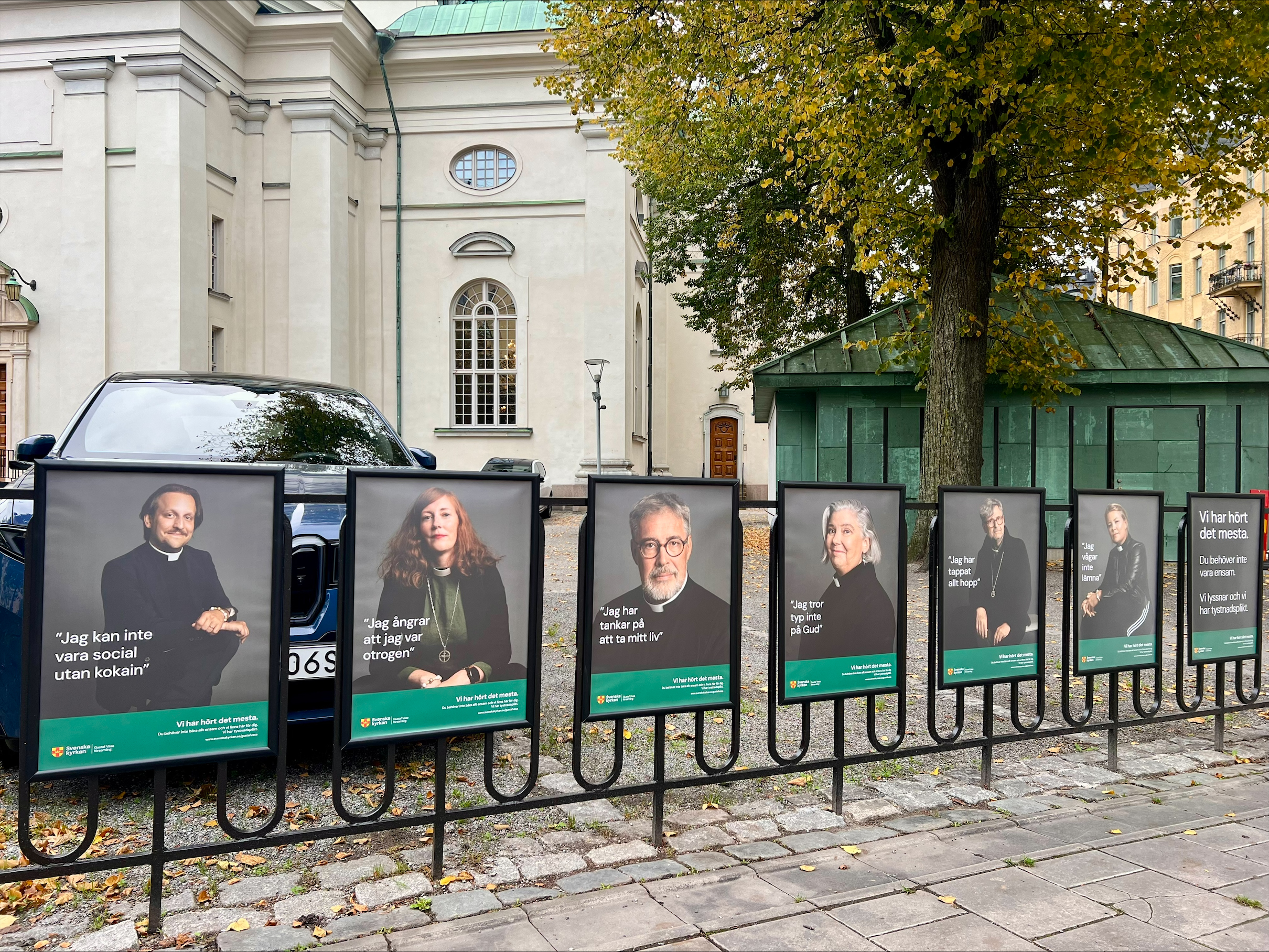 Gustav Vasa församlings affischkampanj "Vi har hört det mesta"