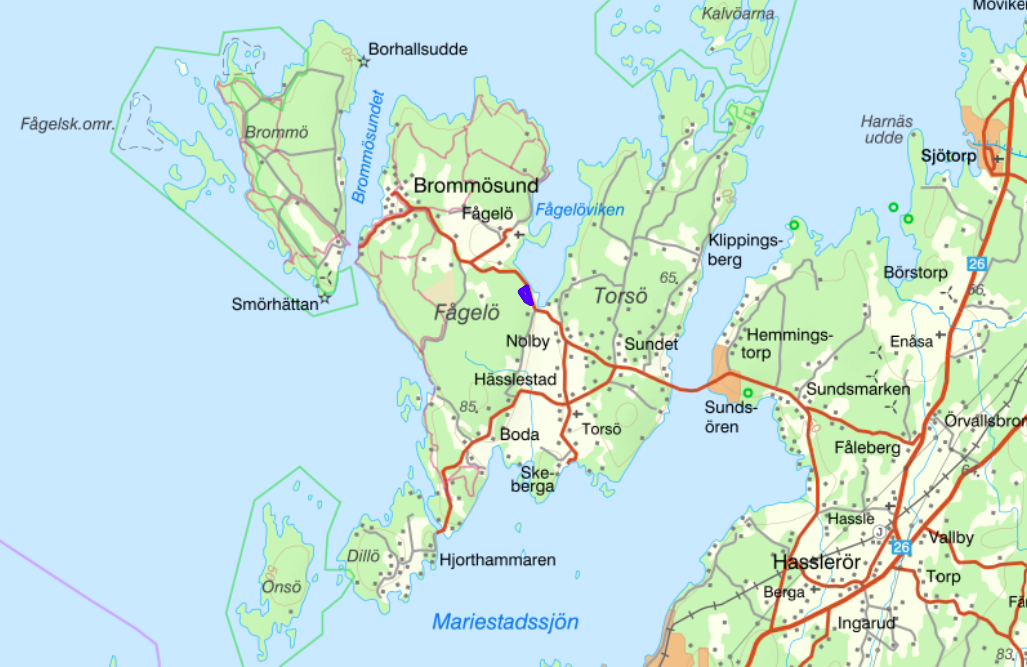 Karta över Torsö