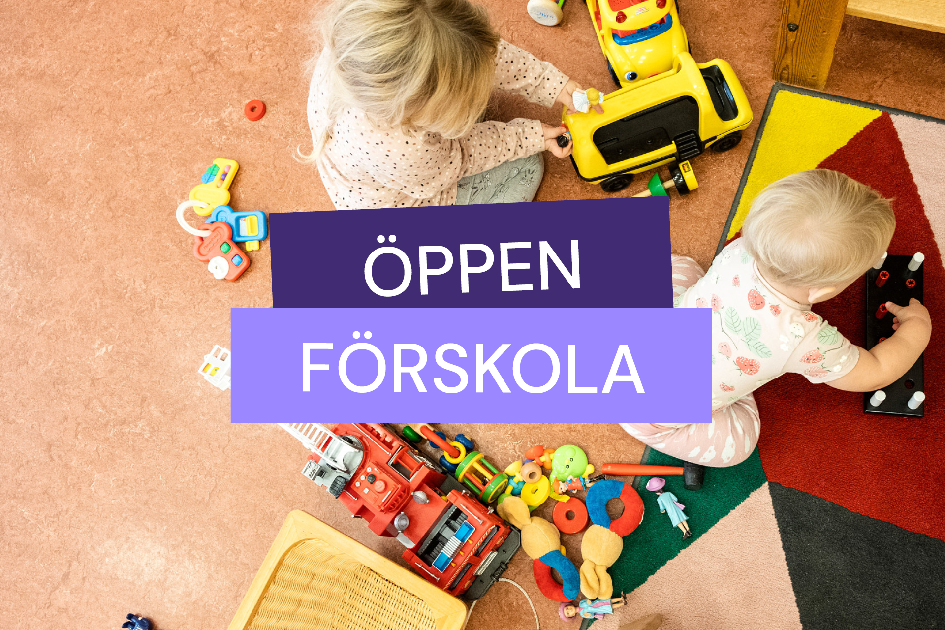 Bild föreställande barn som leker med leksaker.
