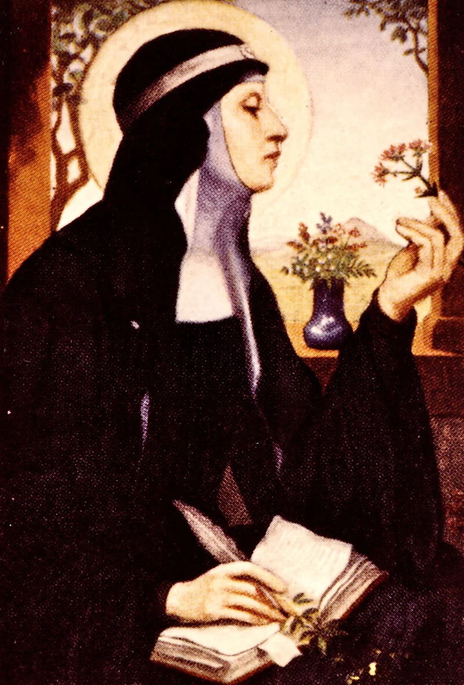 Illustration föreställande Hildegard.