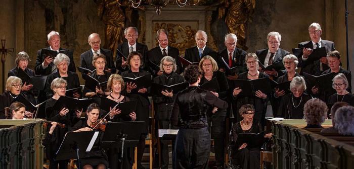 Konsertbild från Danderyds kyrka på Danderyds kyrkokör