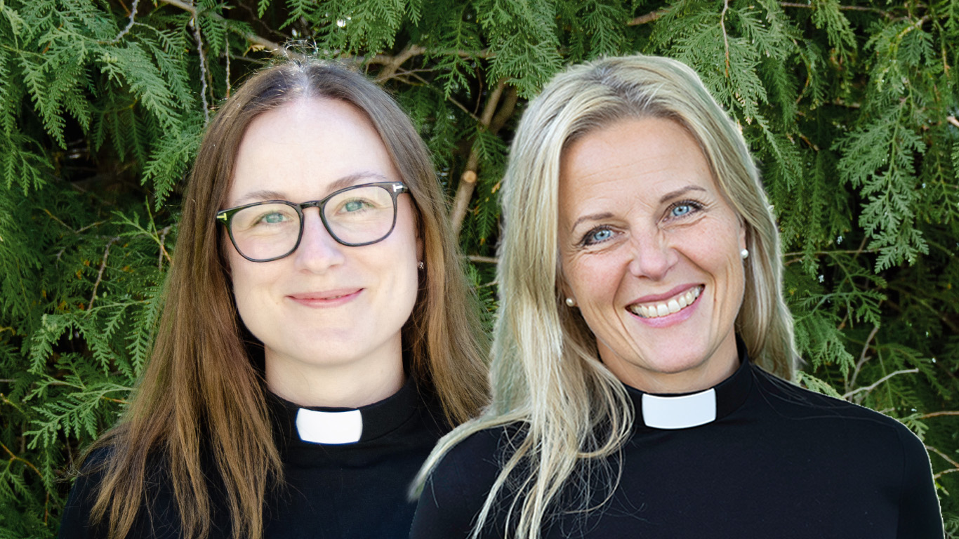 Kollage föreställande präster Frida Jehrlander och Randi Guldstrand