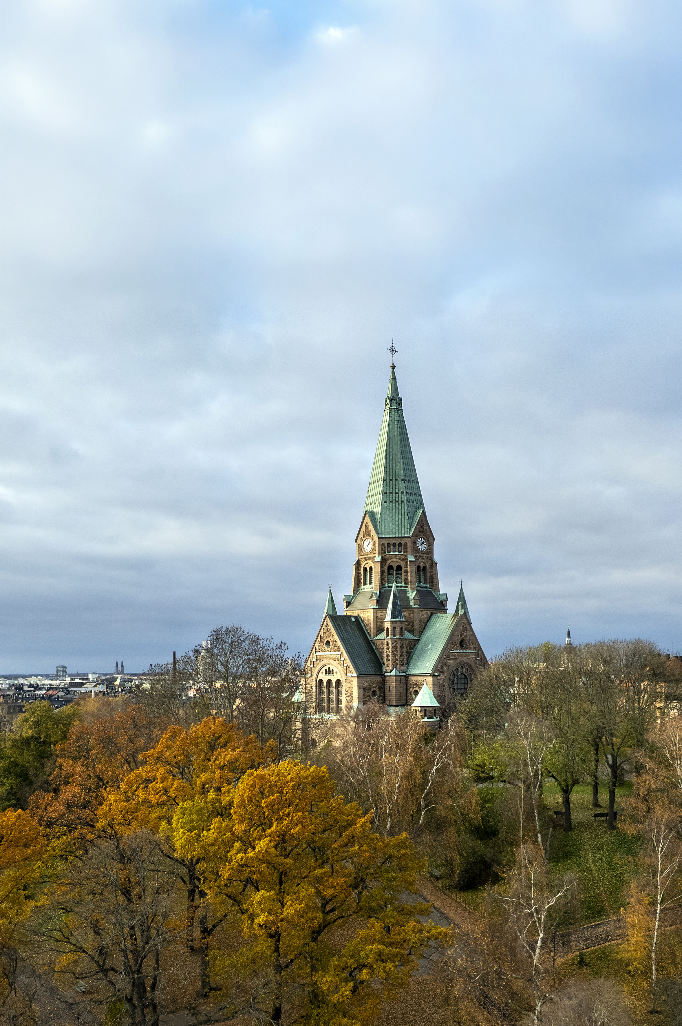 Drönarbild över Sofia kyrka