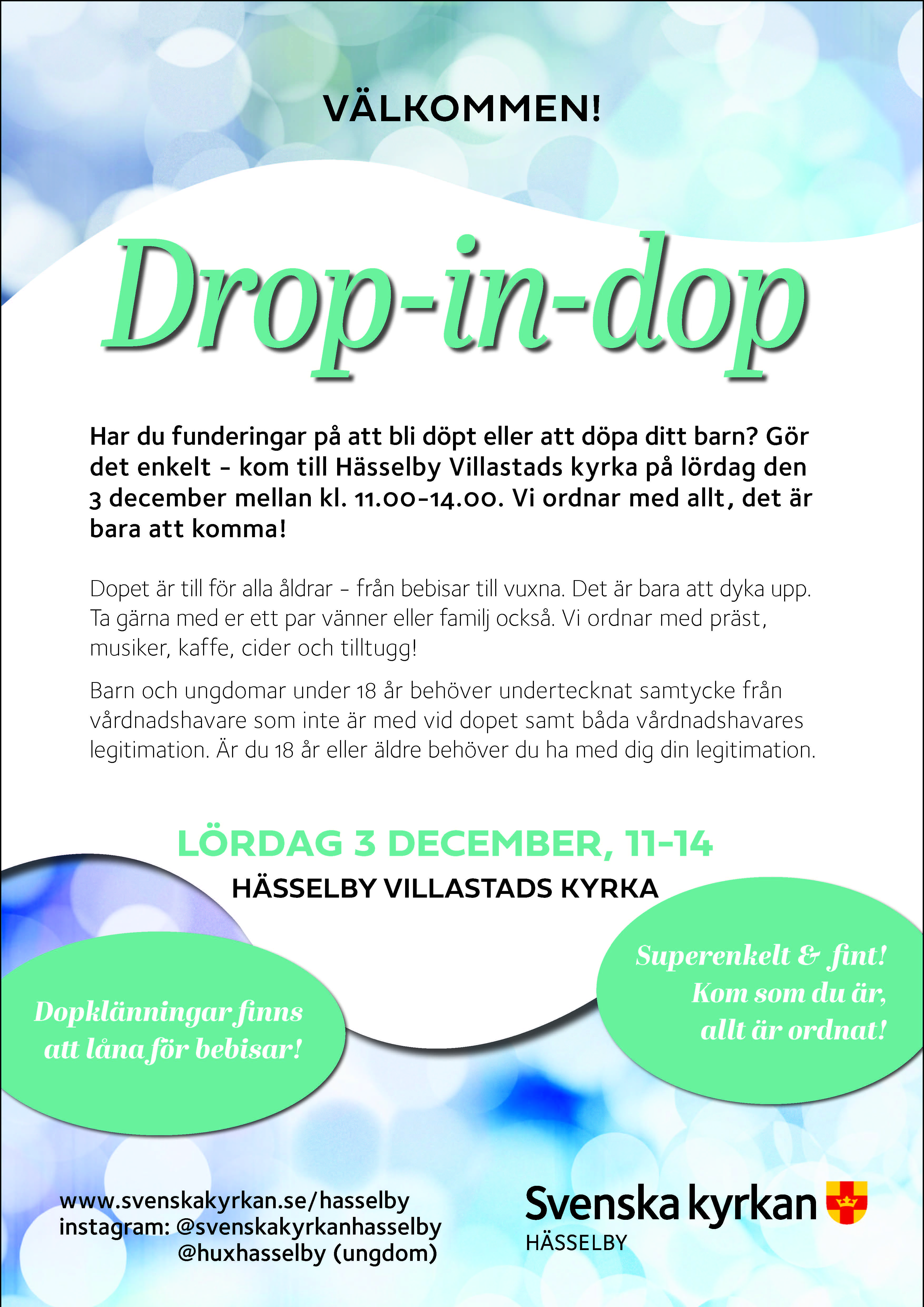 Drop-in-dop, 3 december, 11-14.