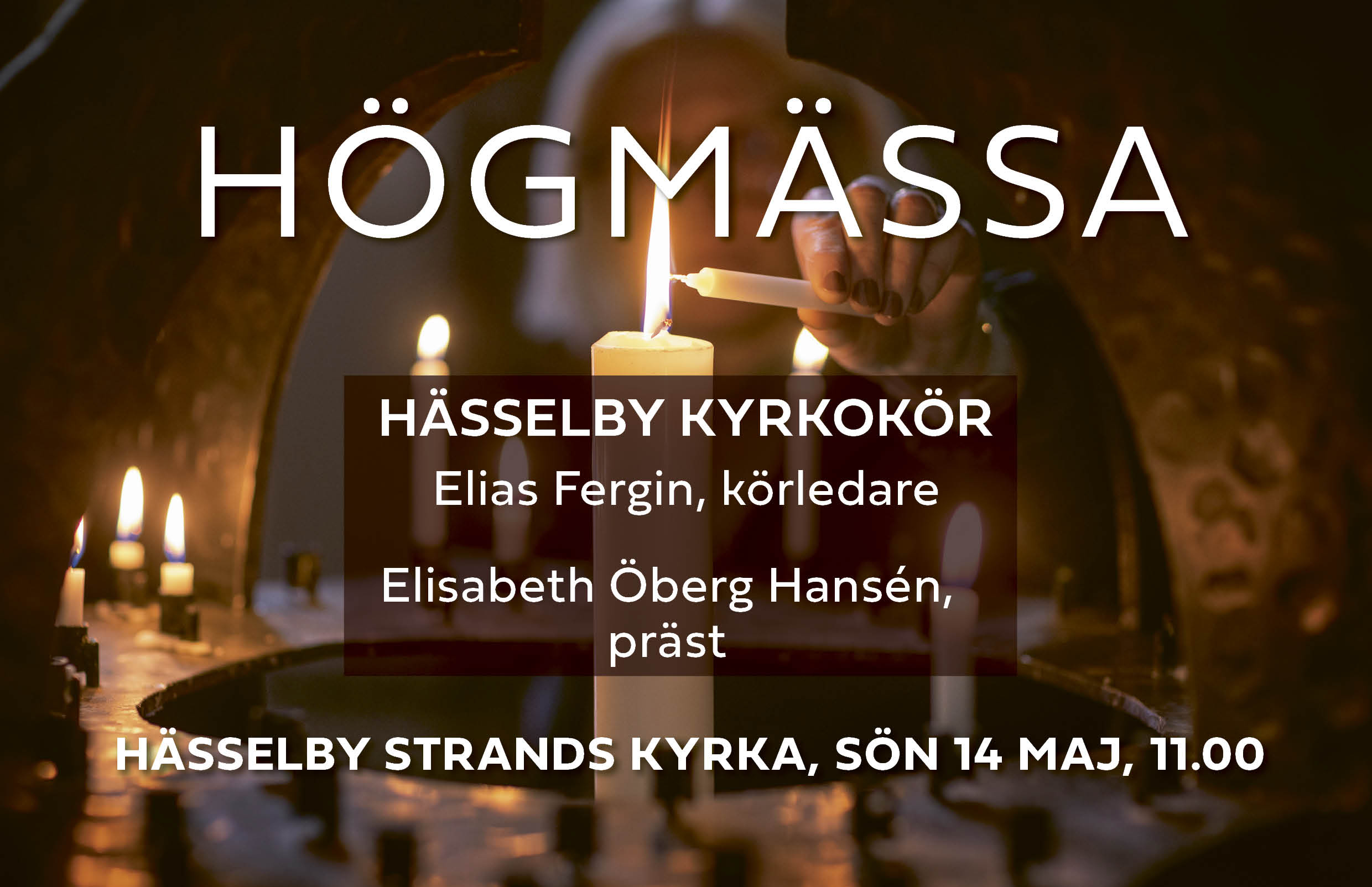 Högmässa i Hässelby Strands kyrka, söndag 14 maj, 11.00.