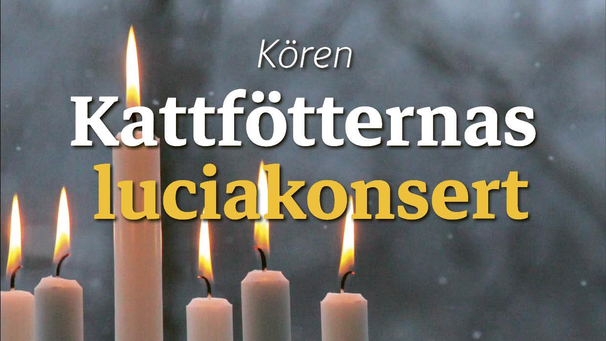 Kattfötternas luciakonsert, 11 december kl. 16.00 i Hässelby Villastads kyrka.