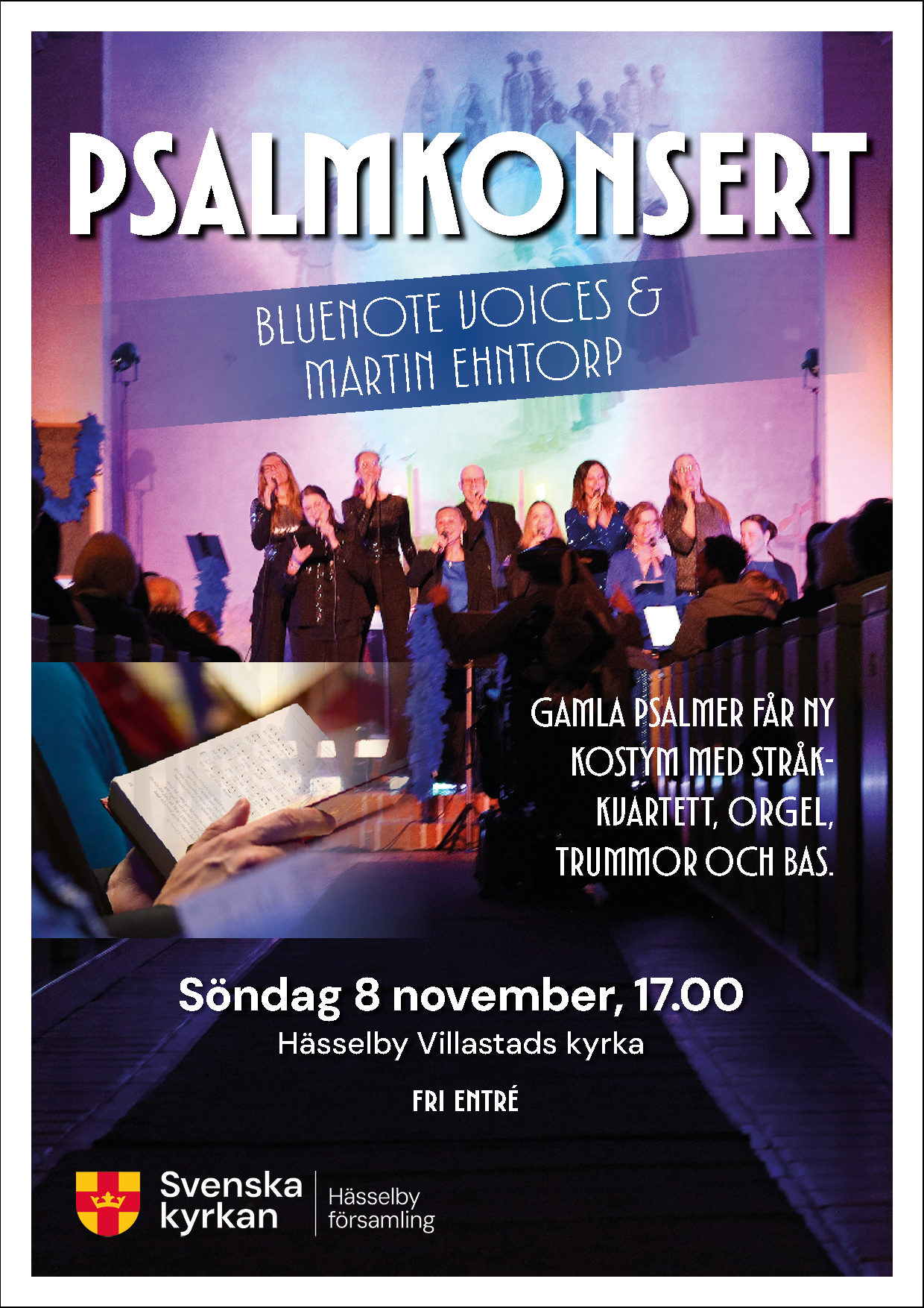 Psalmkonsert med Bluenote Voices