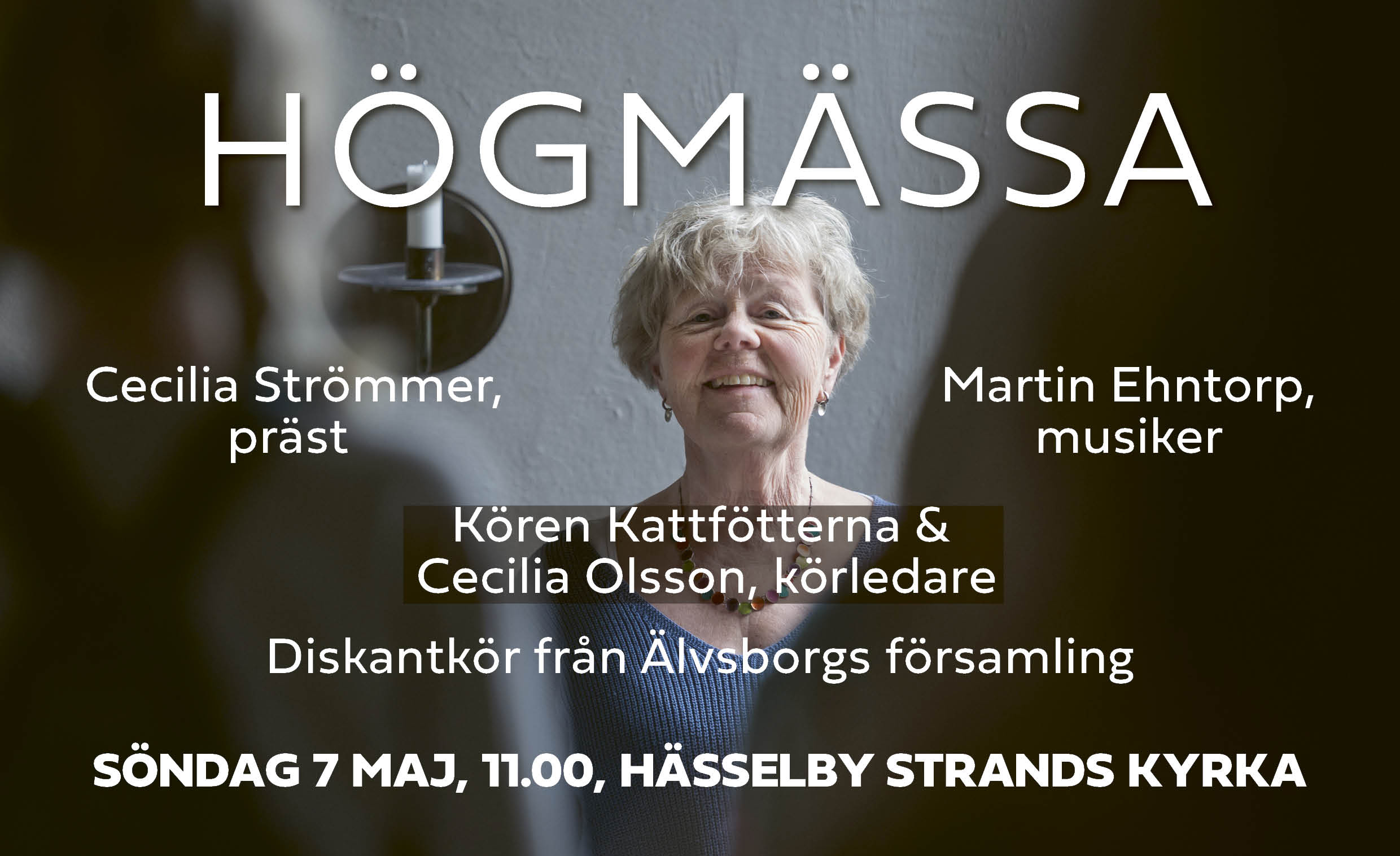 Högmässa i Hässelby Strands kyrka, 7 maj, kl. 11.00.