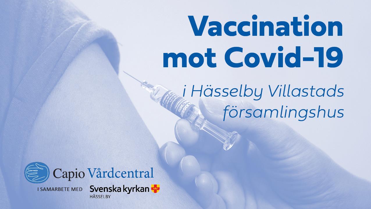 Vaccination mot Covid-19 i Hässelby Villastads församlingshus