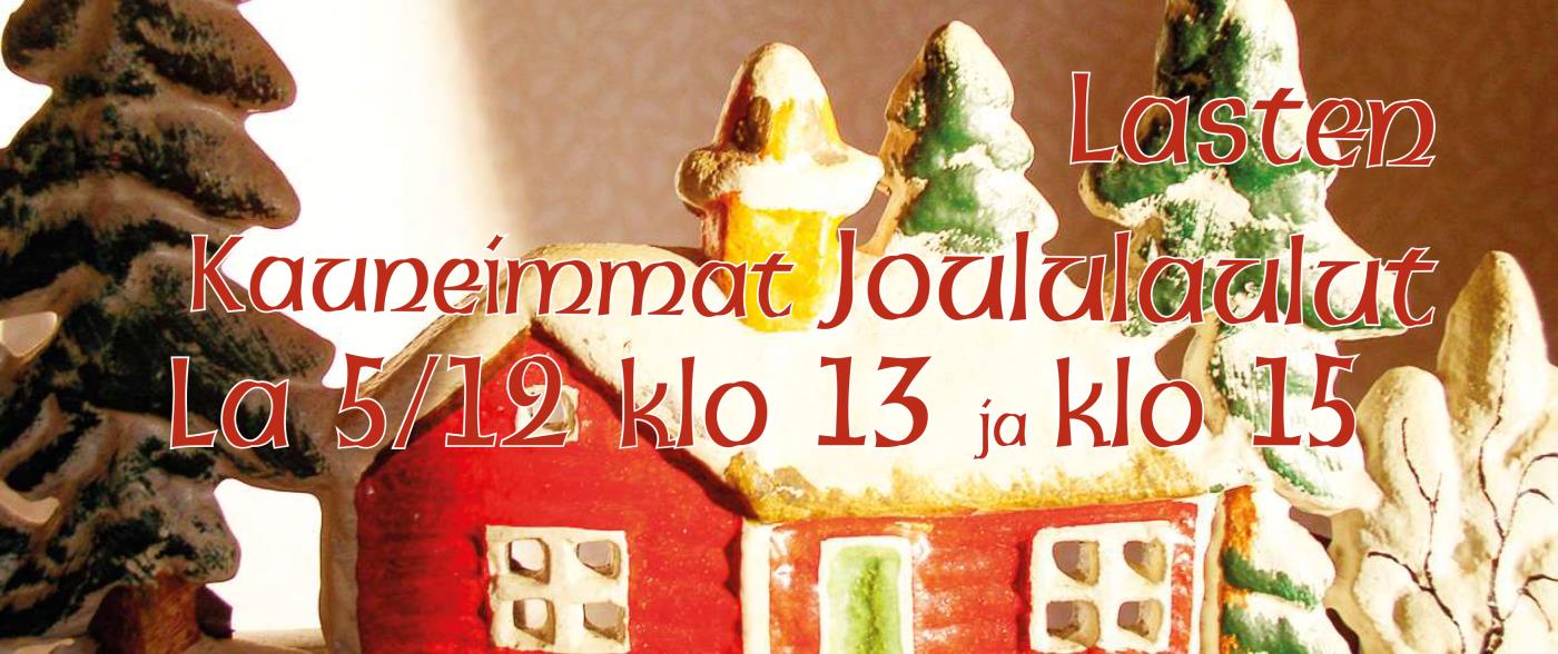 Valitettavasti emme voida toteuttaa Lasten Kauneimmat Joululaulut kirkossa vaan tilaisuutta lähetetään netissä. Video ilmestyy sunnuntaina 13.12. Tyvärr kan vi inte genomföra Barnens vackraste julsångerna i kyrkan, men vi sänder tillställningen via nätet. Videon släpps på söndag 13/12.