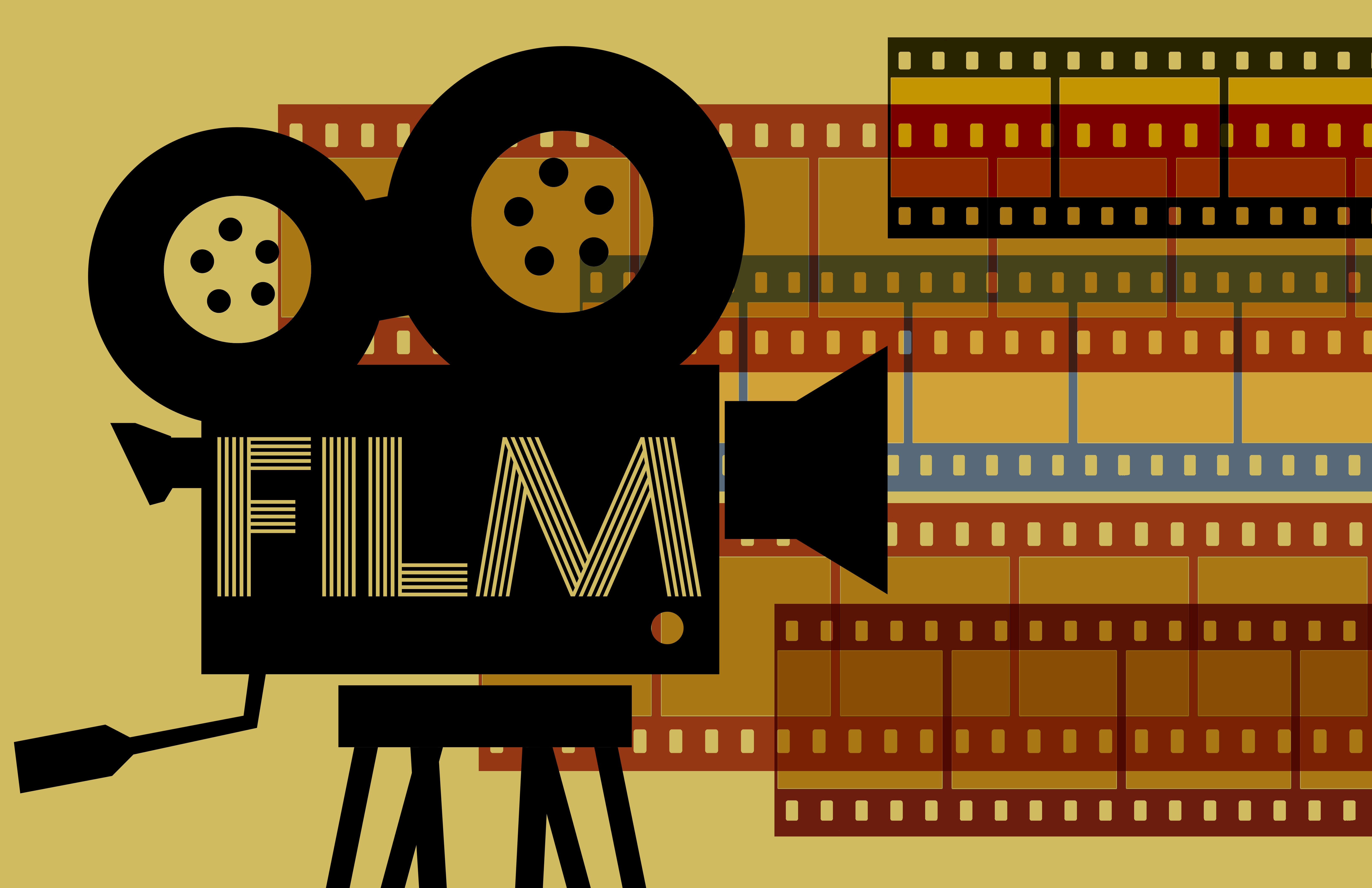 illustration av en filmkamera