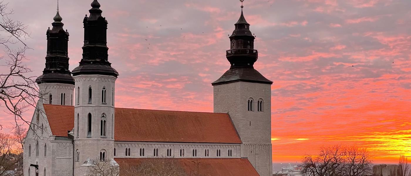 Domkyrkan i solnedgång vintern 2023