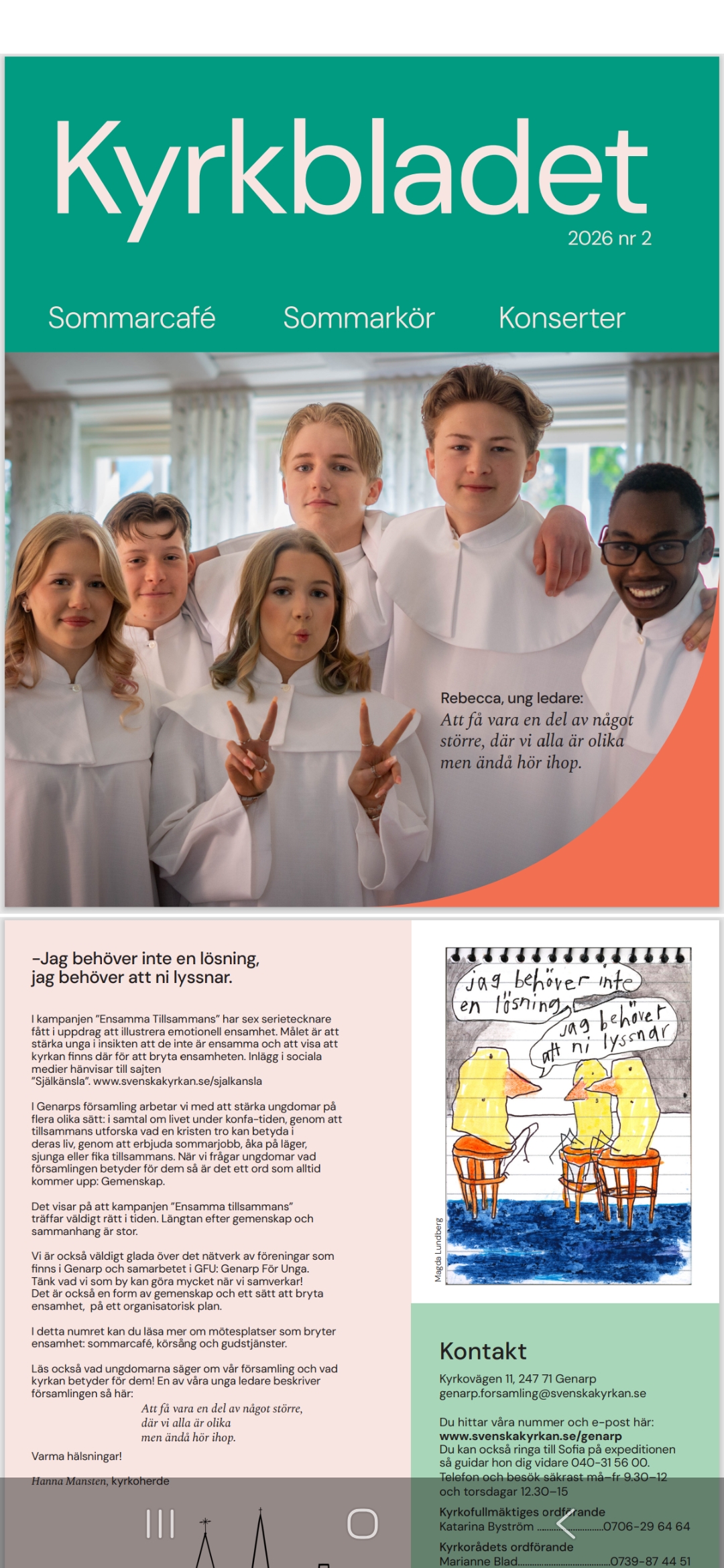 Foto på framsidan av Kyrkbladet