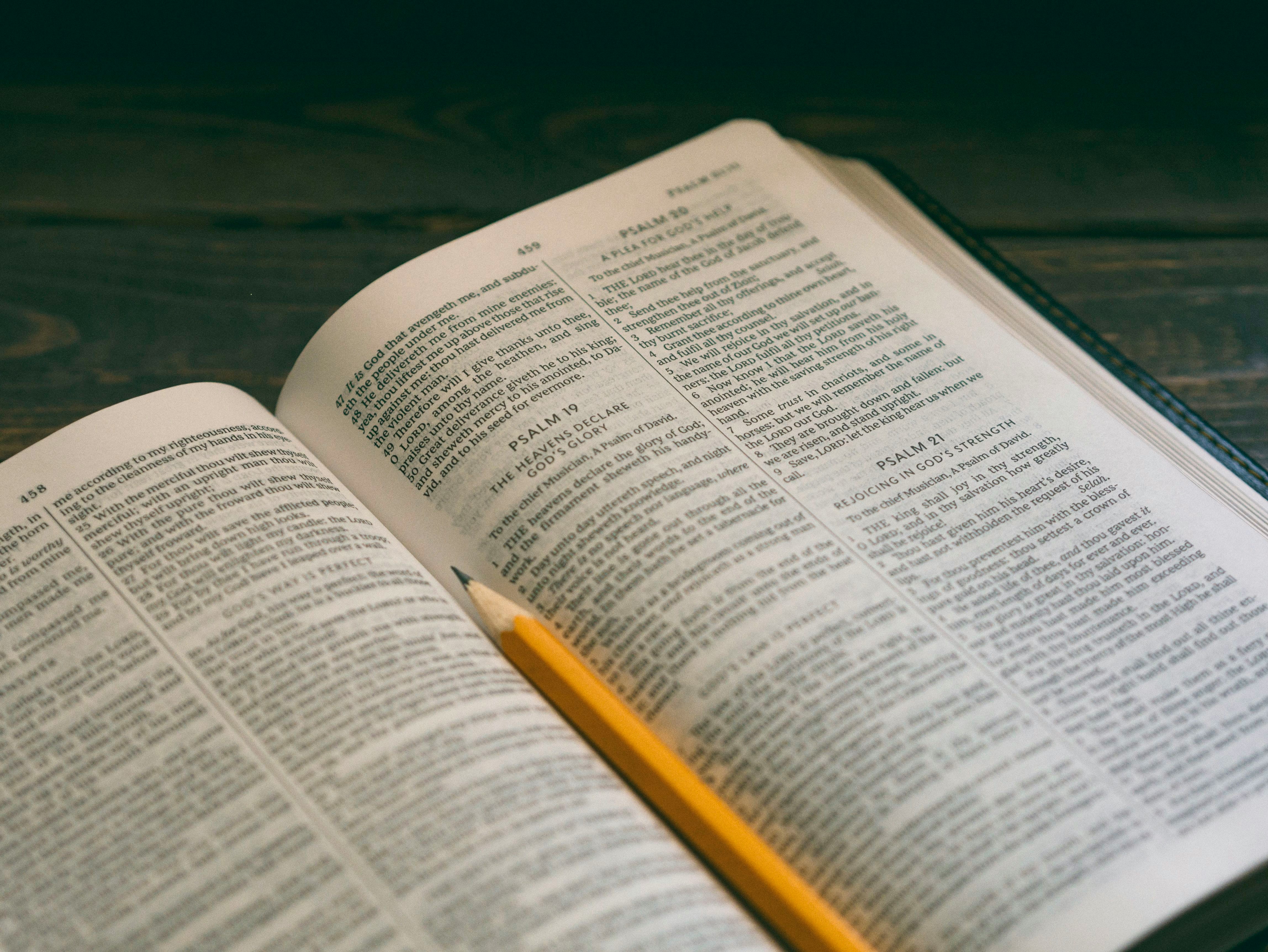 Bibel med penna