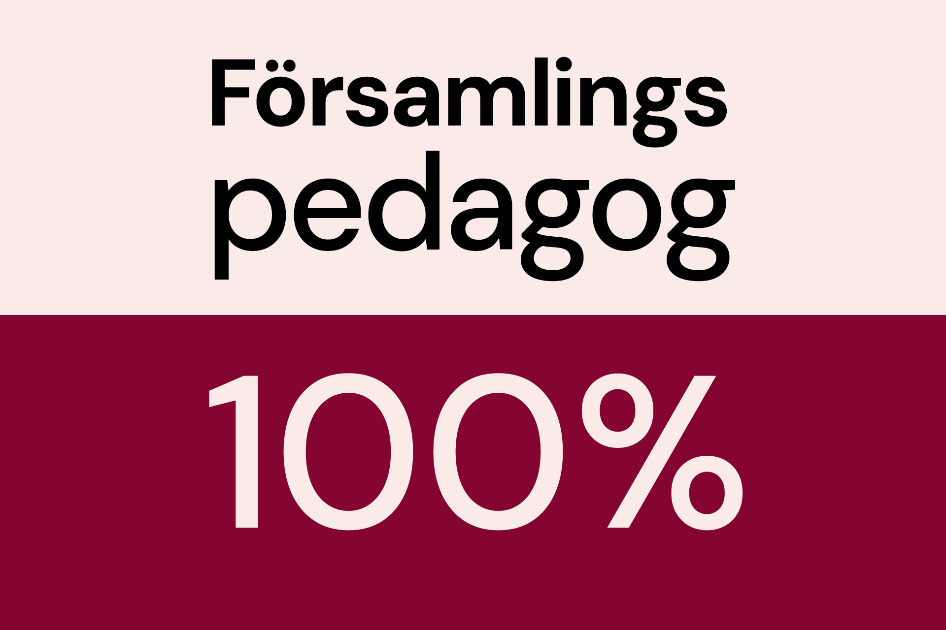 Församlingspedagog sökes
