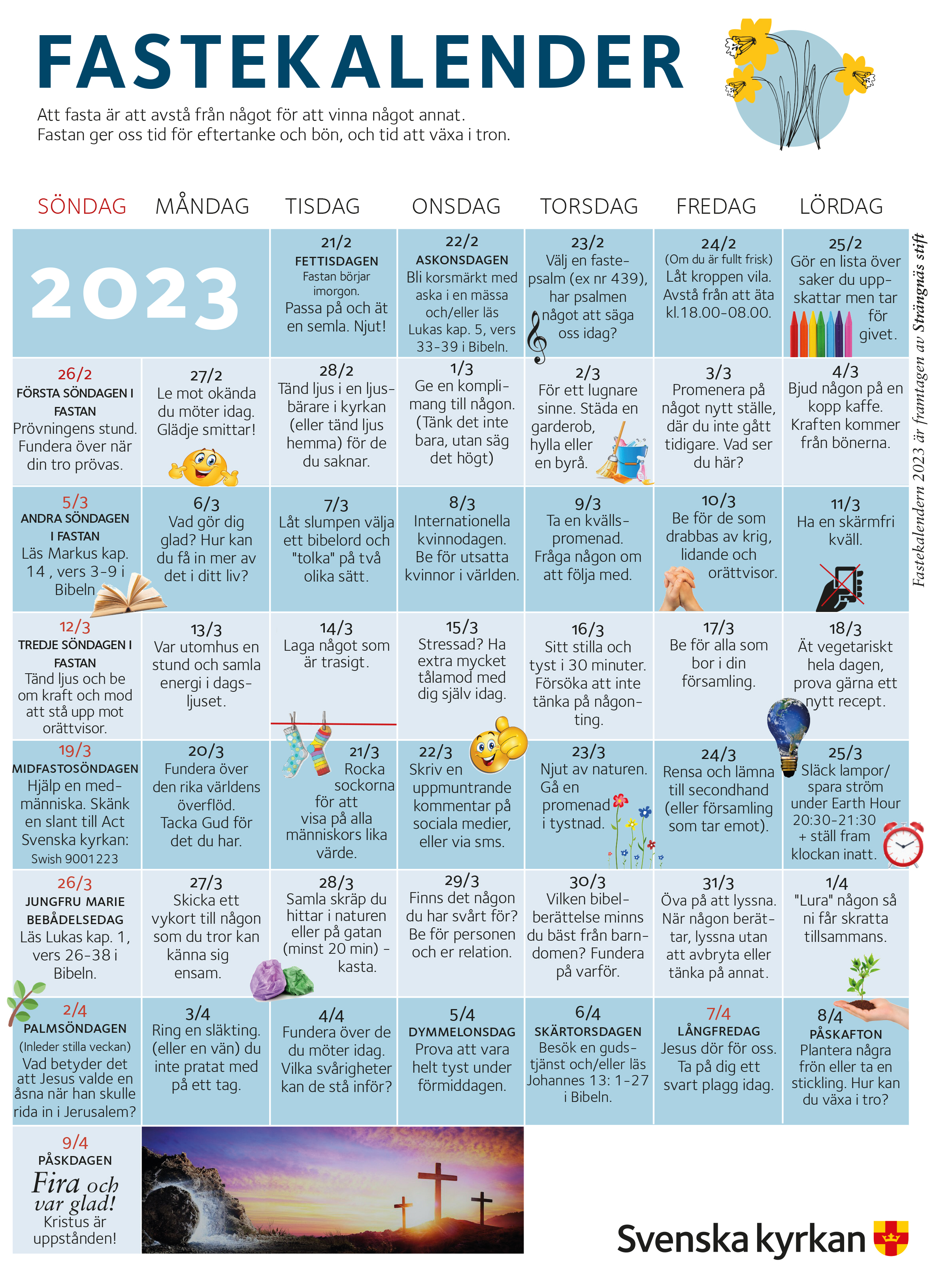 Bild av fastekalendern för 2023