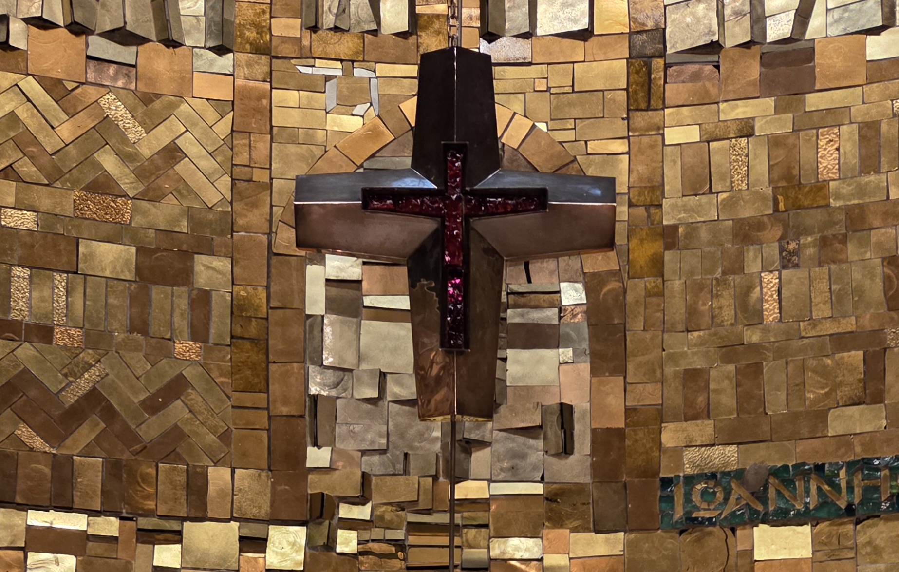 Detalj guldmosaik Kila kyrka