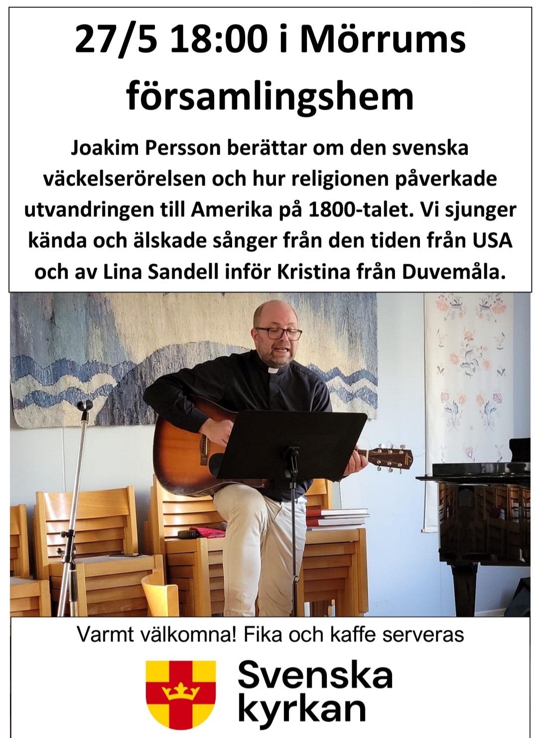 Församlingsafton onsdag 27 maj kl 18.00