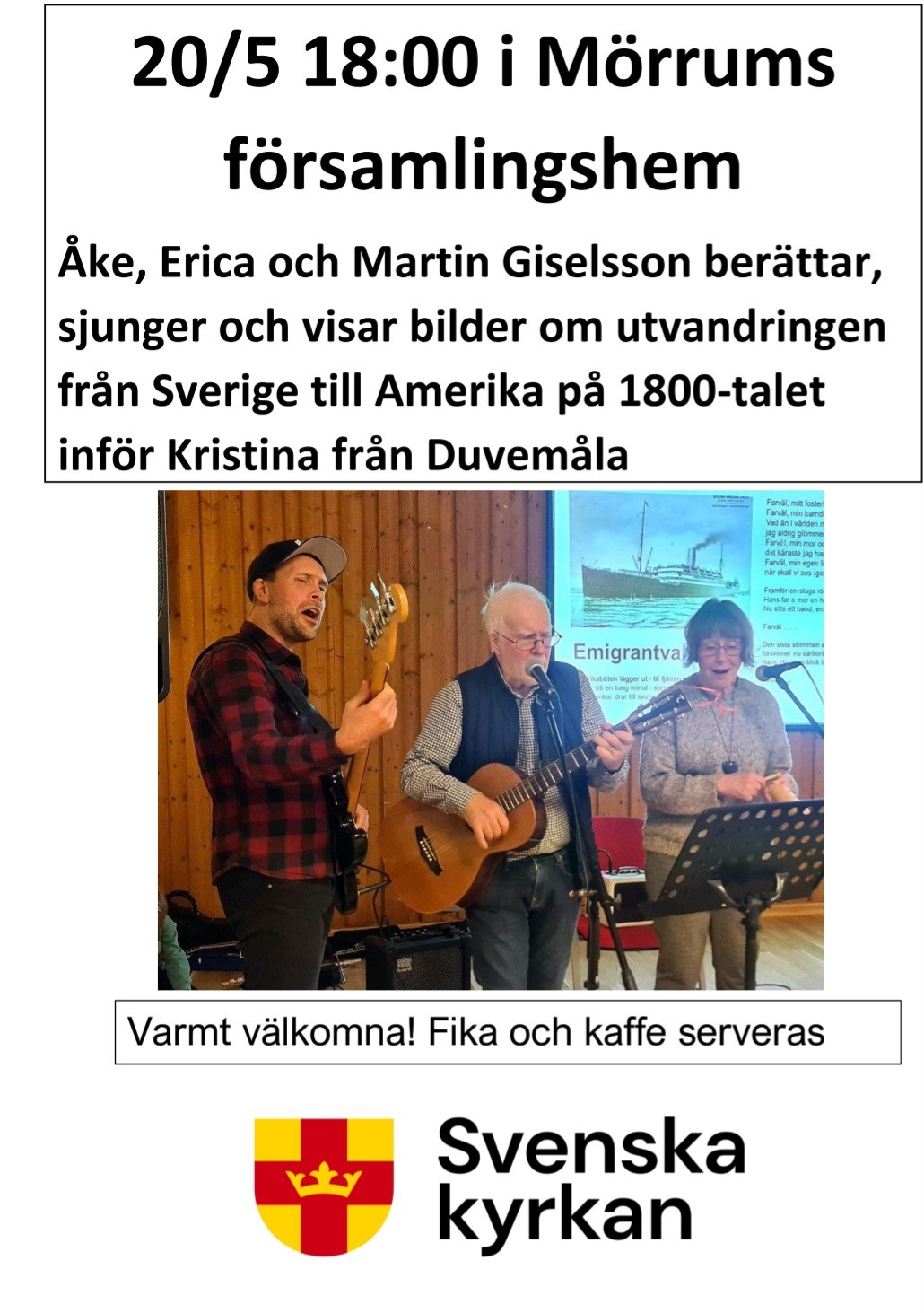 Församlingsafton onsdag 20 maj kl 18.00