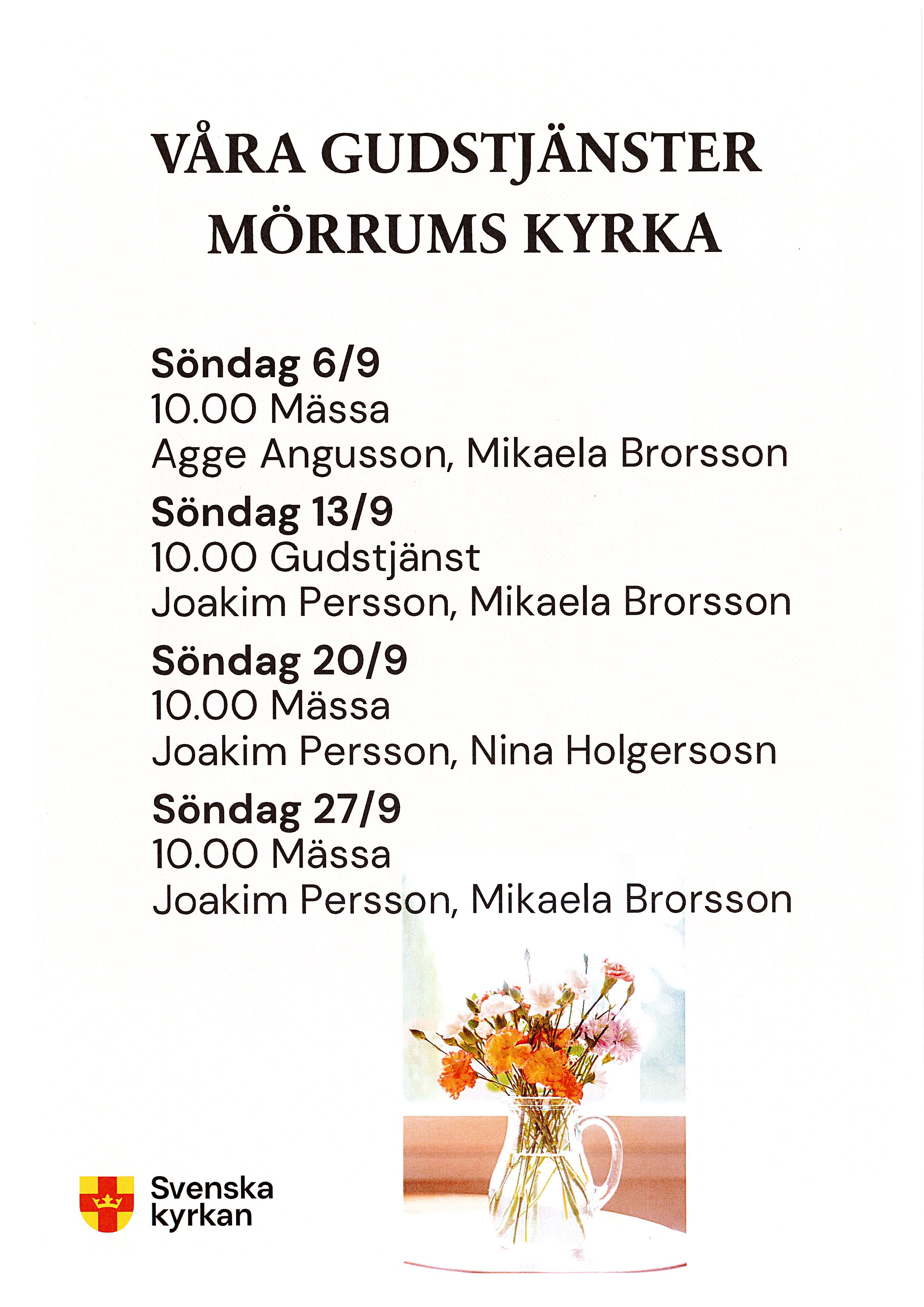 Gudstjänst i september