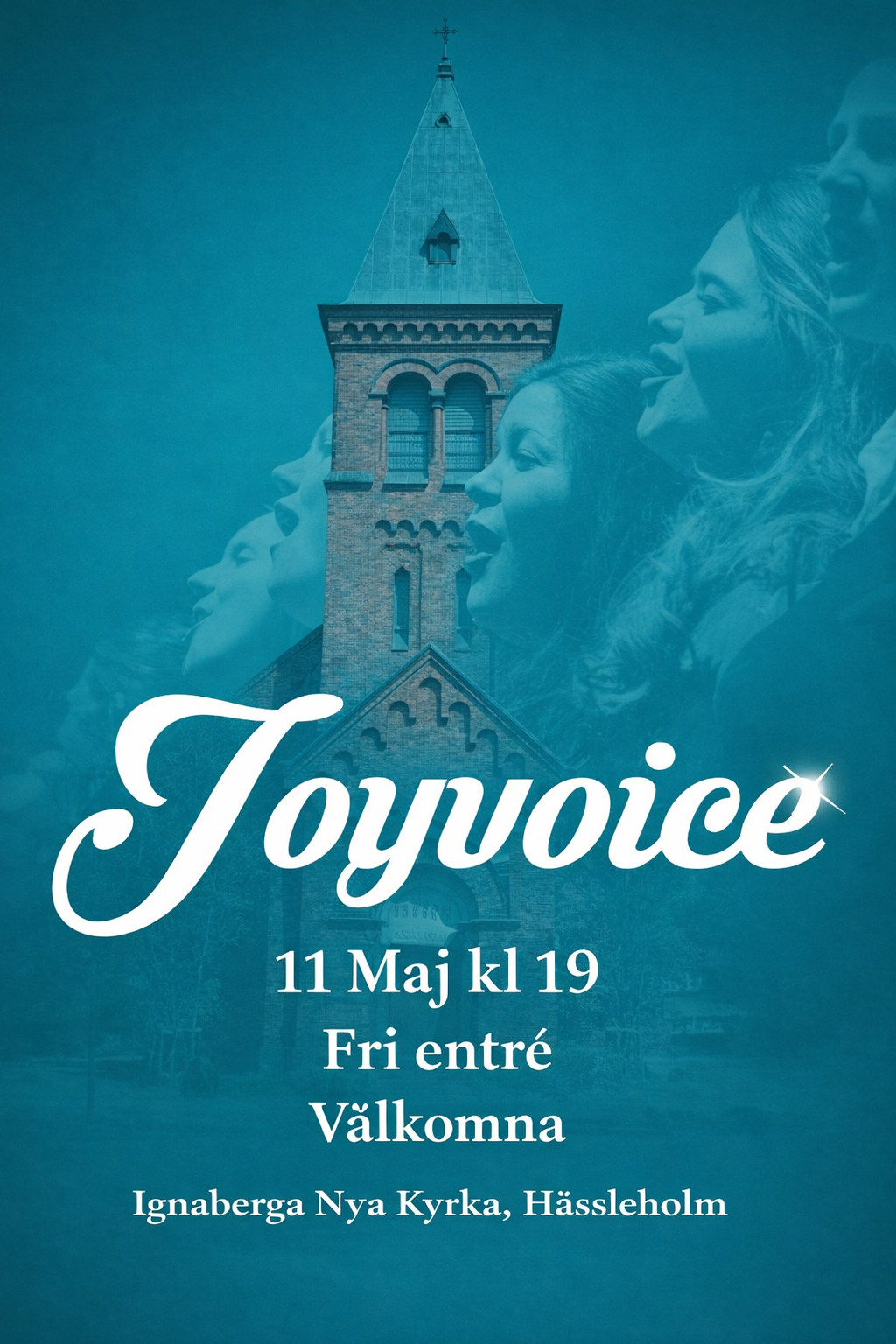 Joyvoice, 11 maj klockan 19 i Ignaberga nya kyrka, Fri entré.