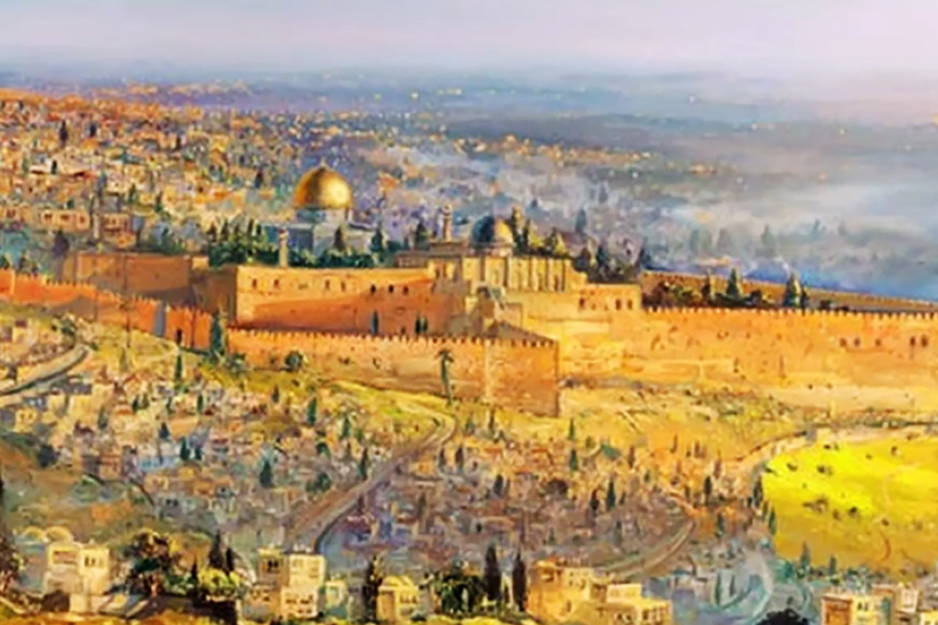 Målning av Jerusalem