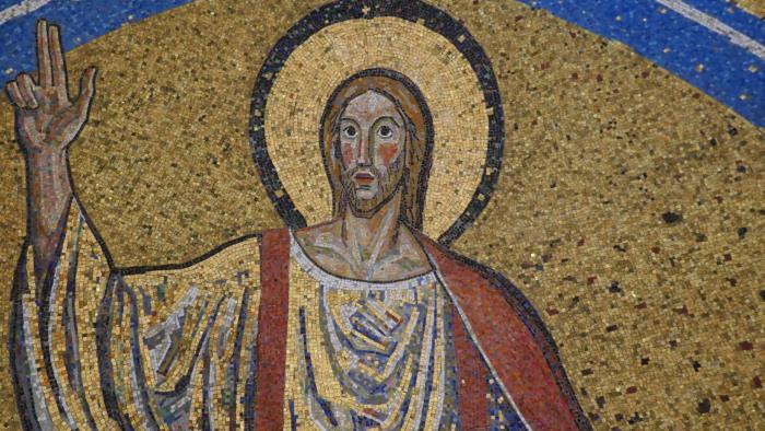 Mosaik föreställande Jesus Kristus.