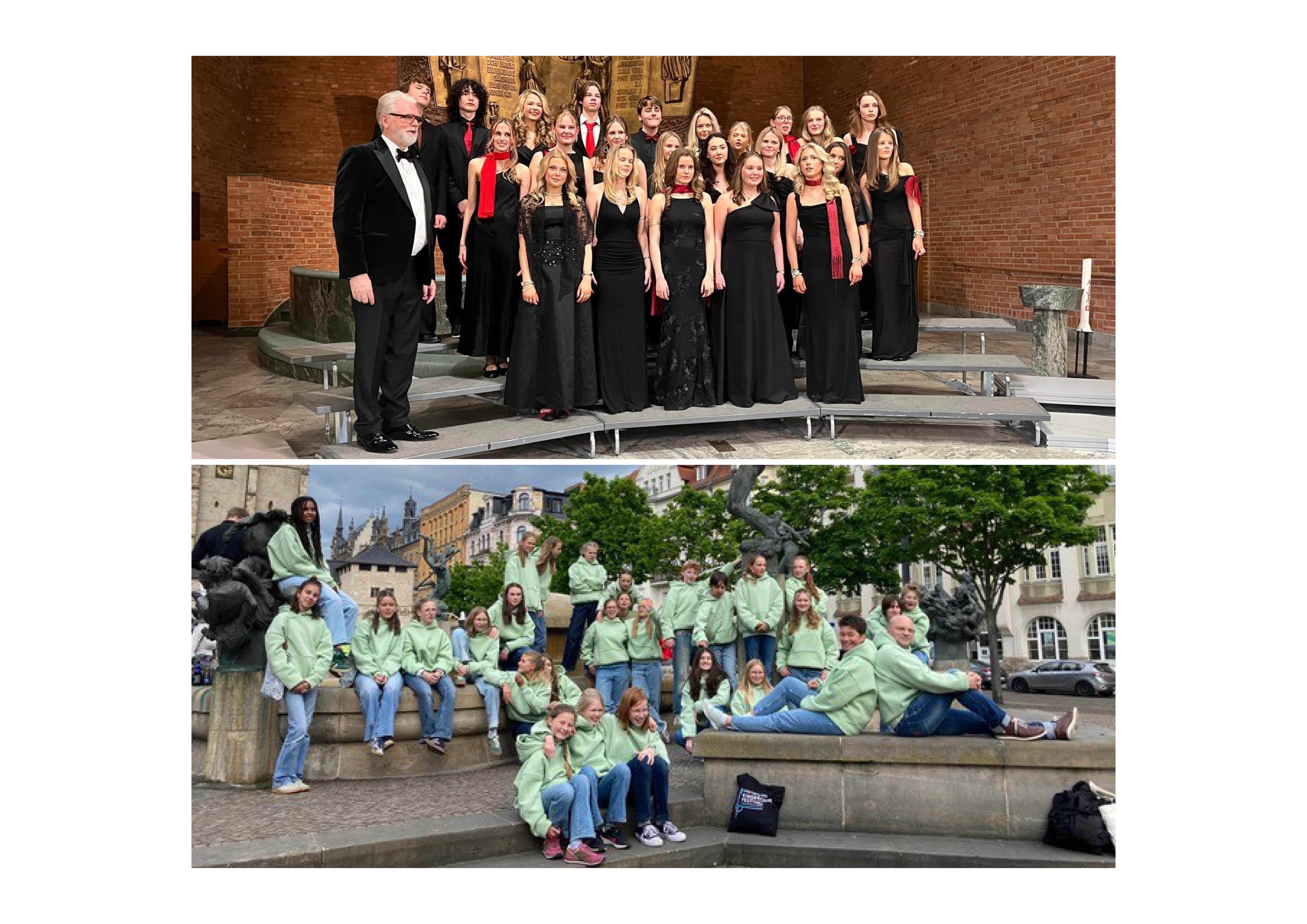 de unga körer som har konsert den 9 maj