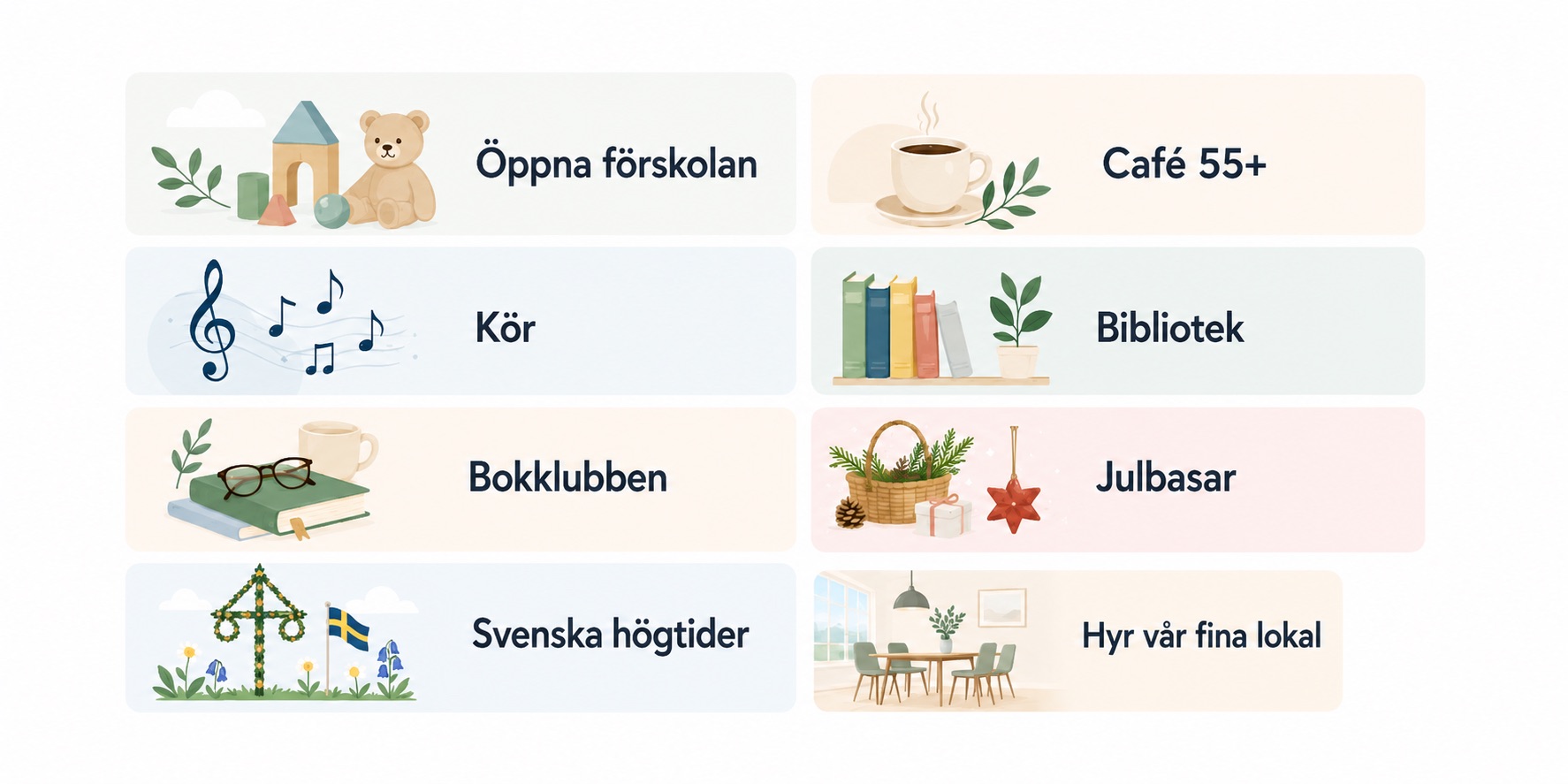 Våra aktiviteter