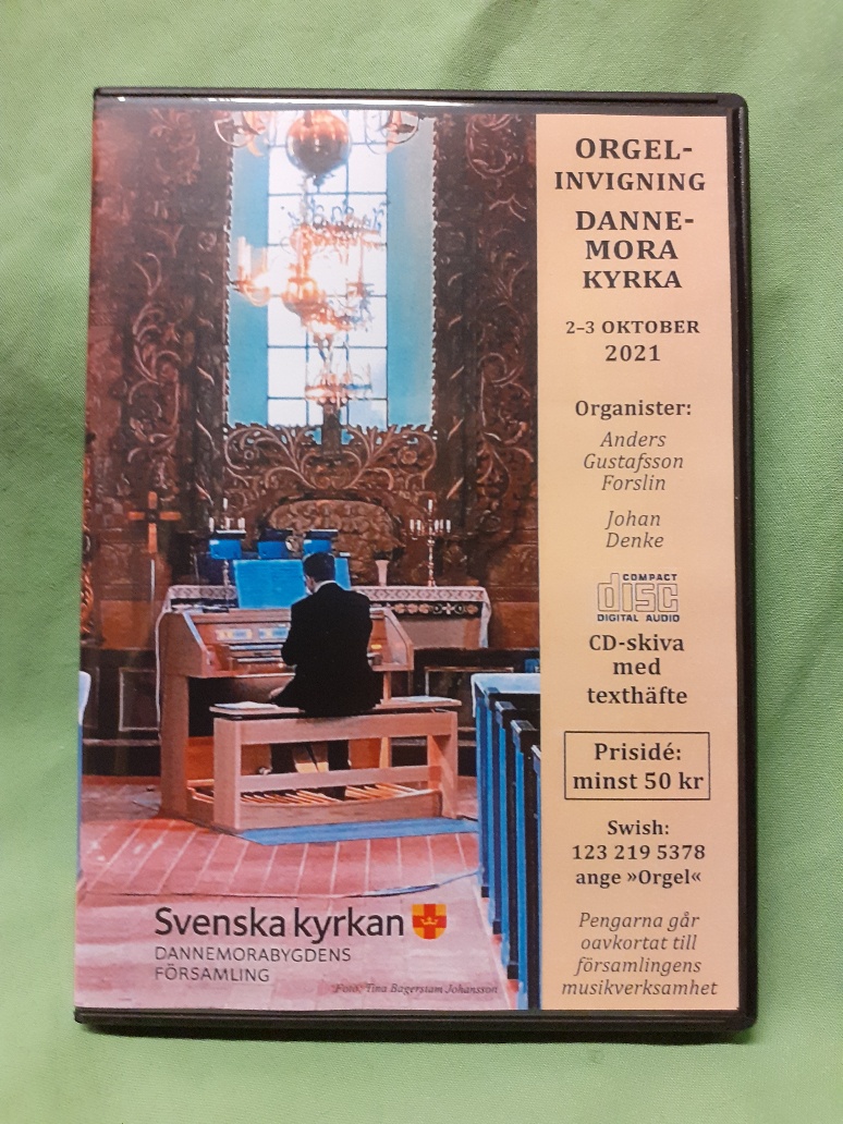 Orgelinvigning Dannemora 2021 CD-omslag framsida