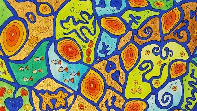 Mandala inspirerad av urinvånarna i Australien