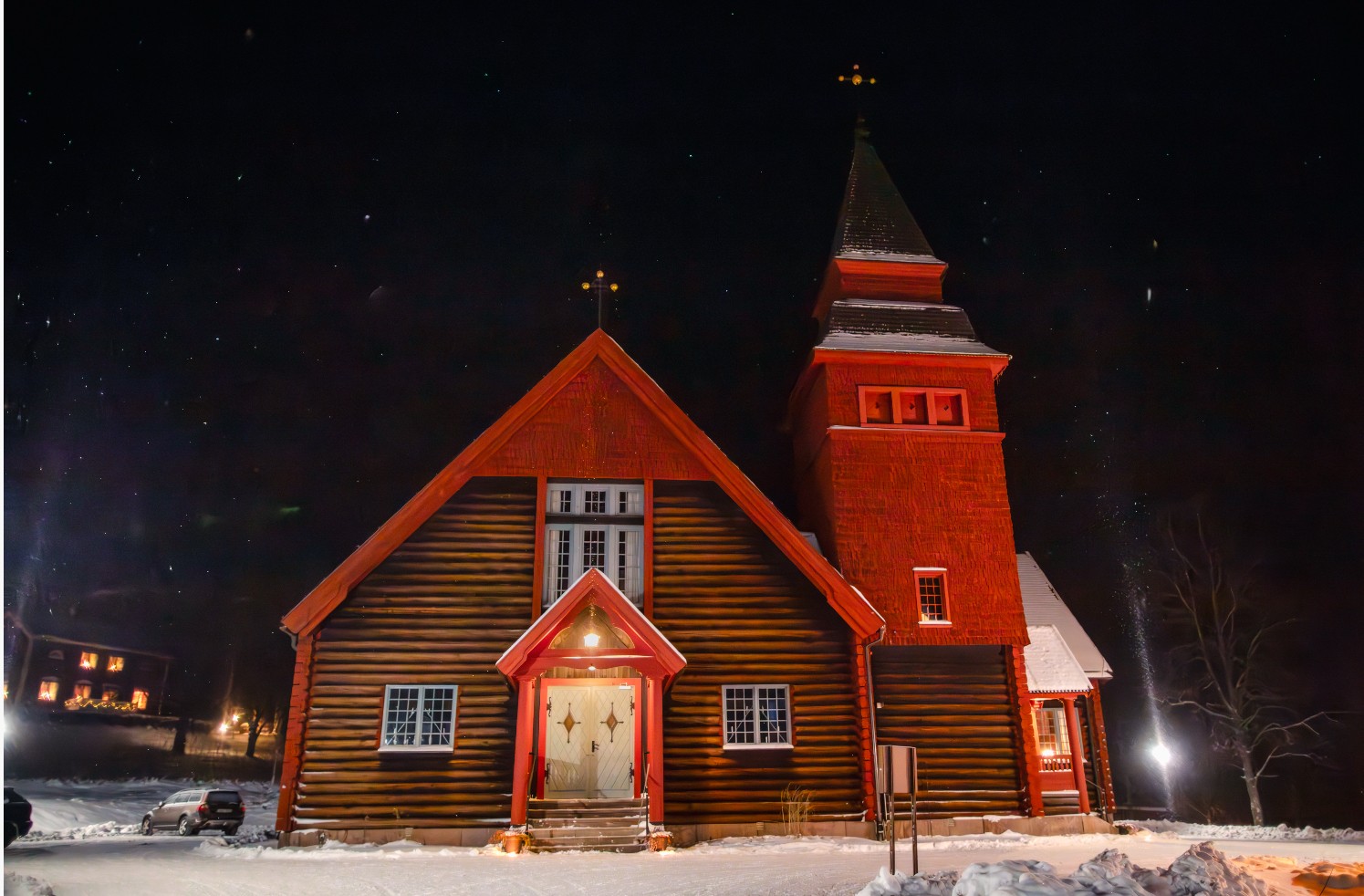 Foto på framsidan av Hörkens kyrka