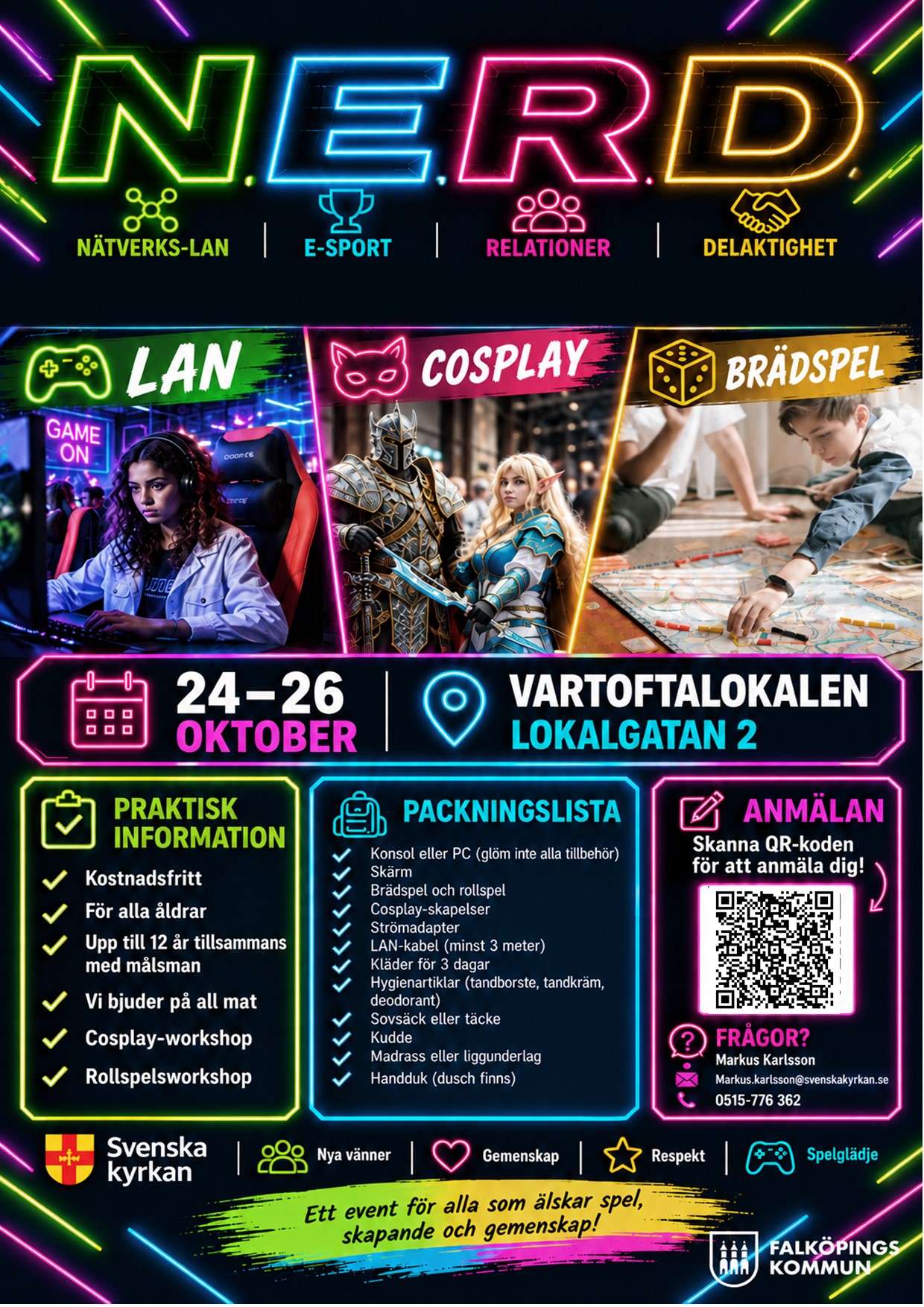 Affisch för eventet N.E.R.D