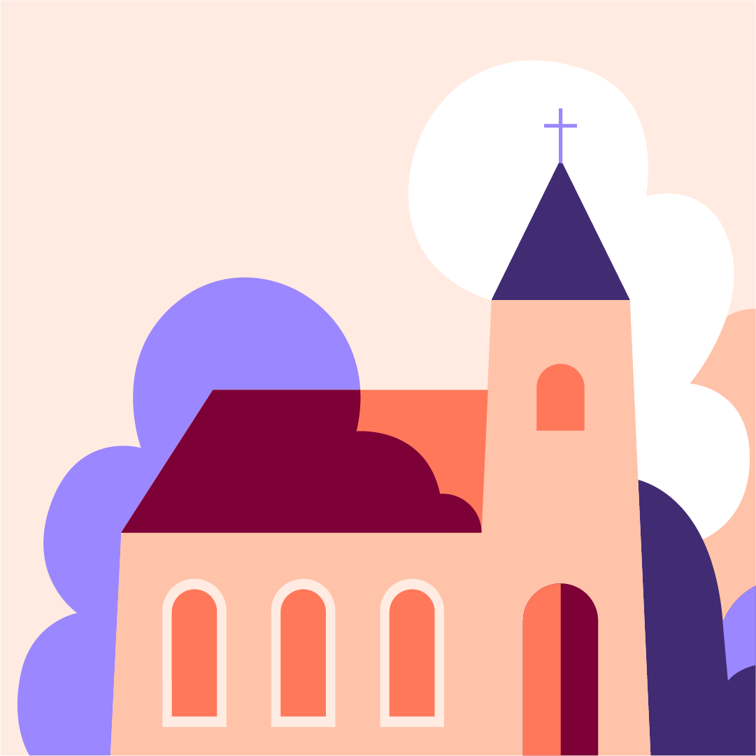 Illustration på kyrka