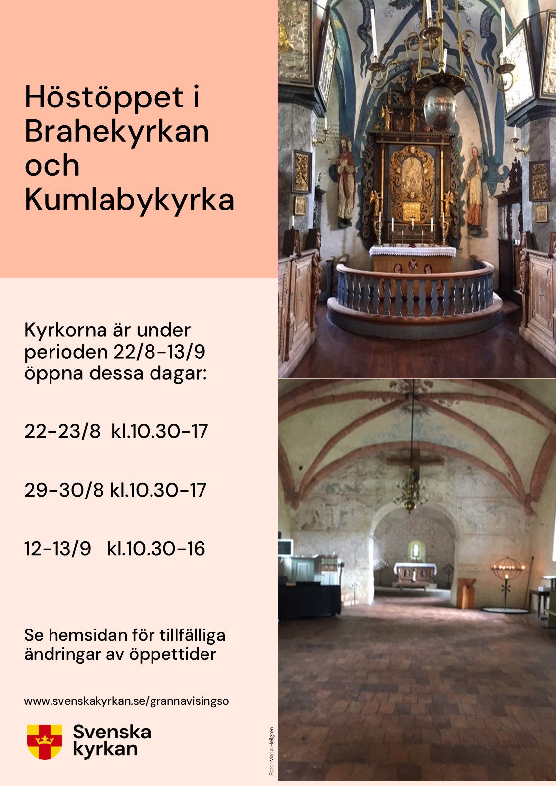 Öppna kyrkor i höst 2026