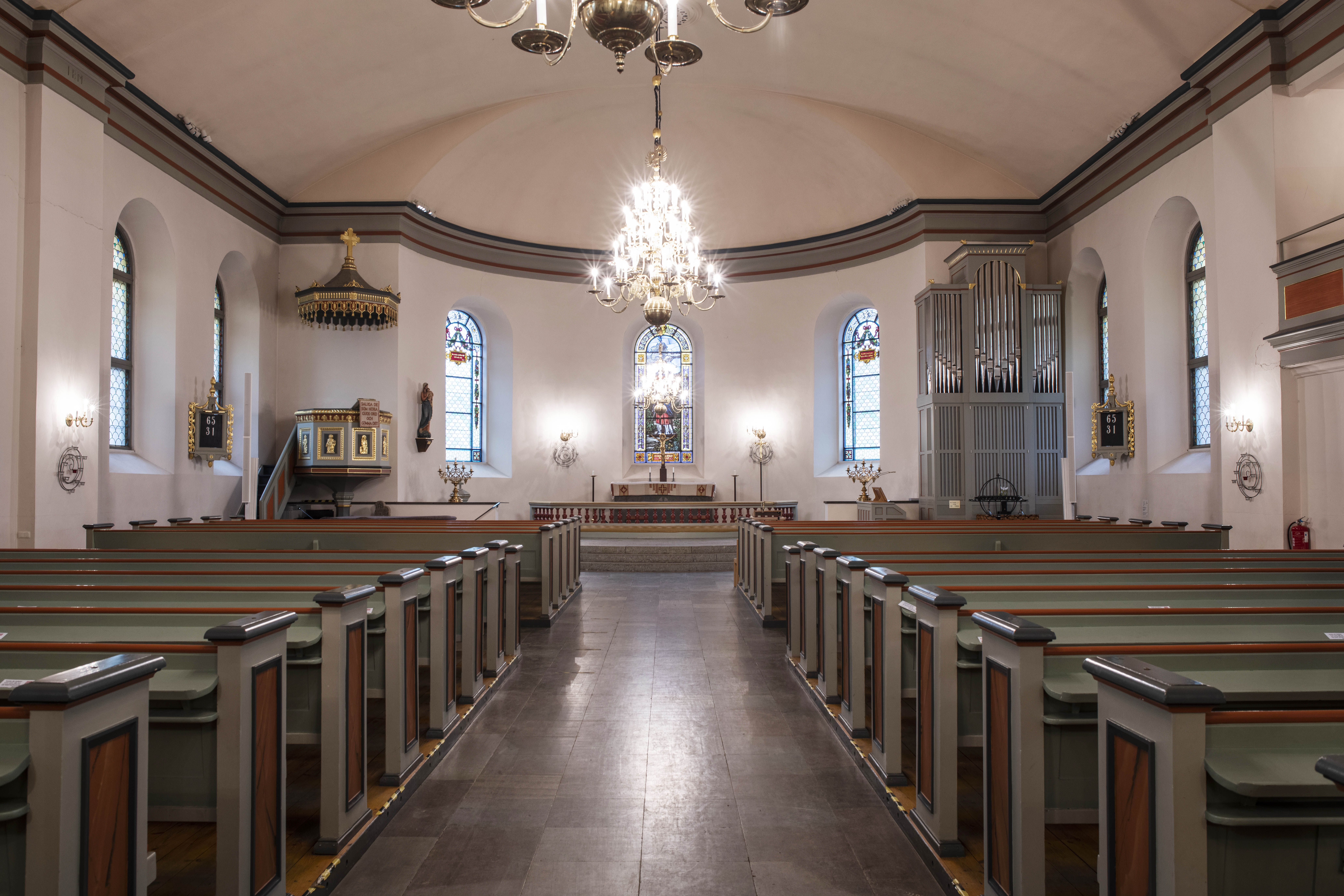 interiör Hjo kyrka