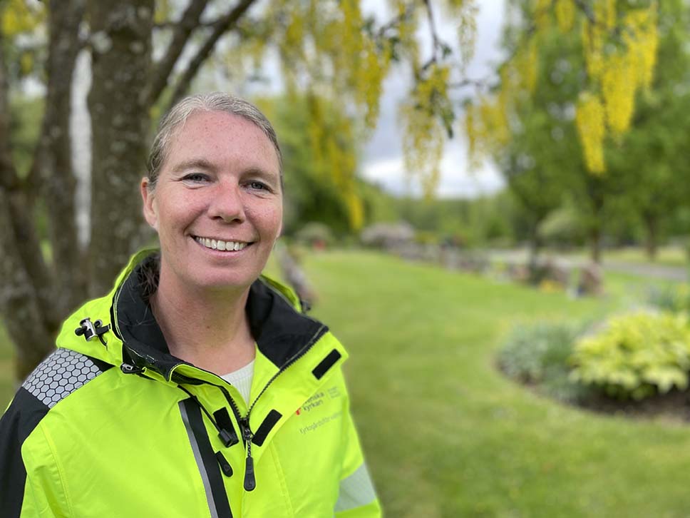 Porträtt på begravningsverksamhetens chef Marie Johansson