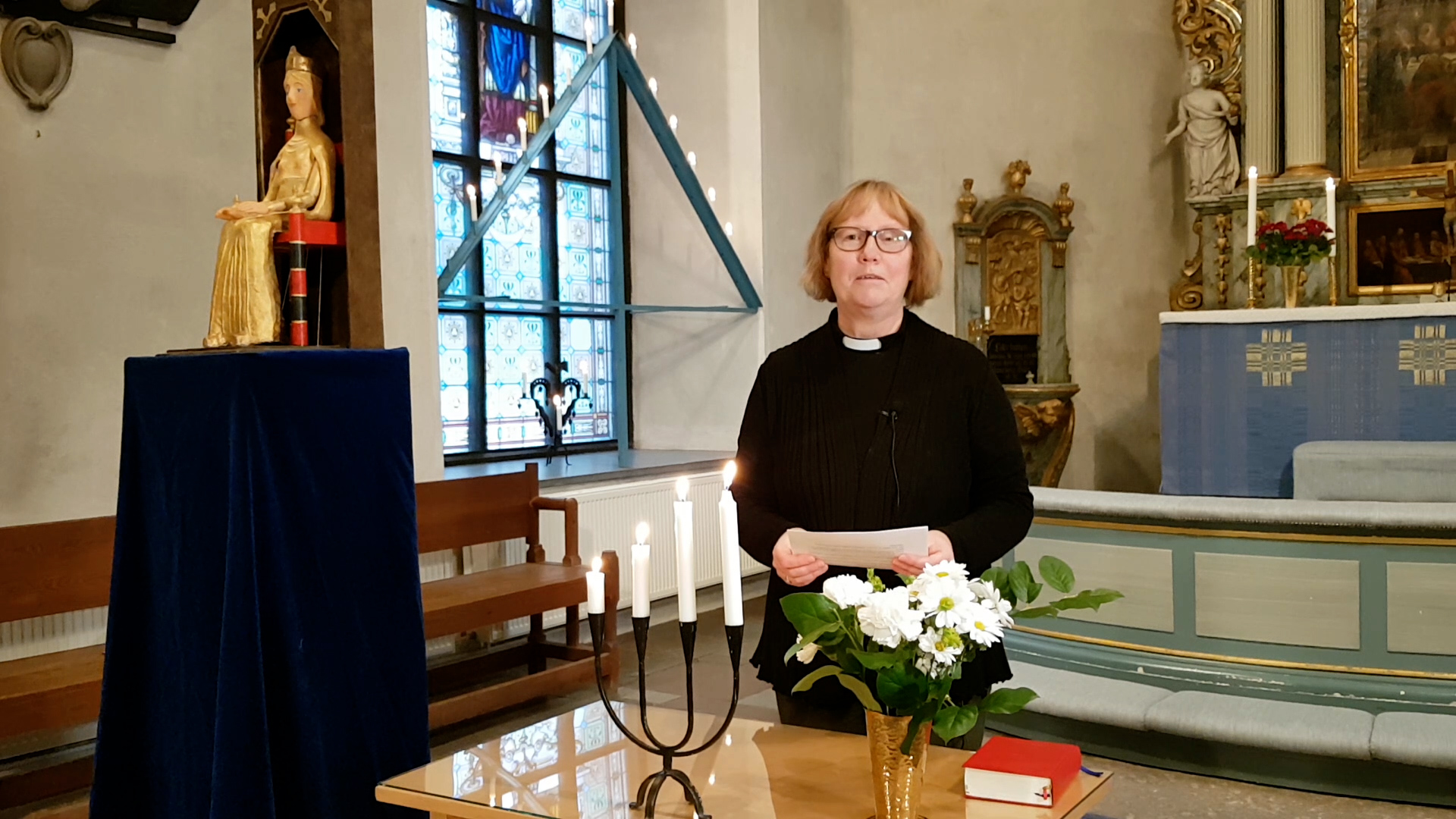 Christina Engqvist håller andakt, fjärde advent