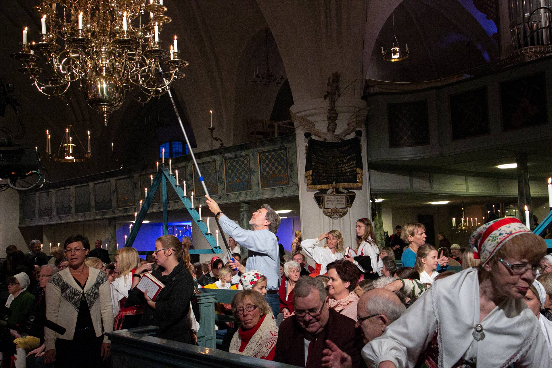 Under inspelningsdagarna i Leksands kyrka 2014 