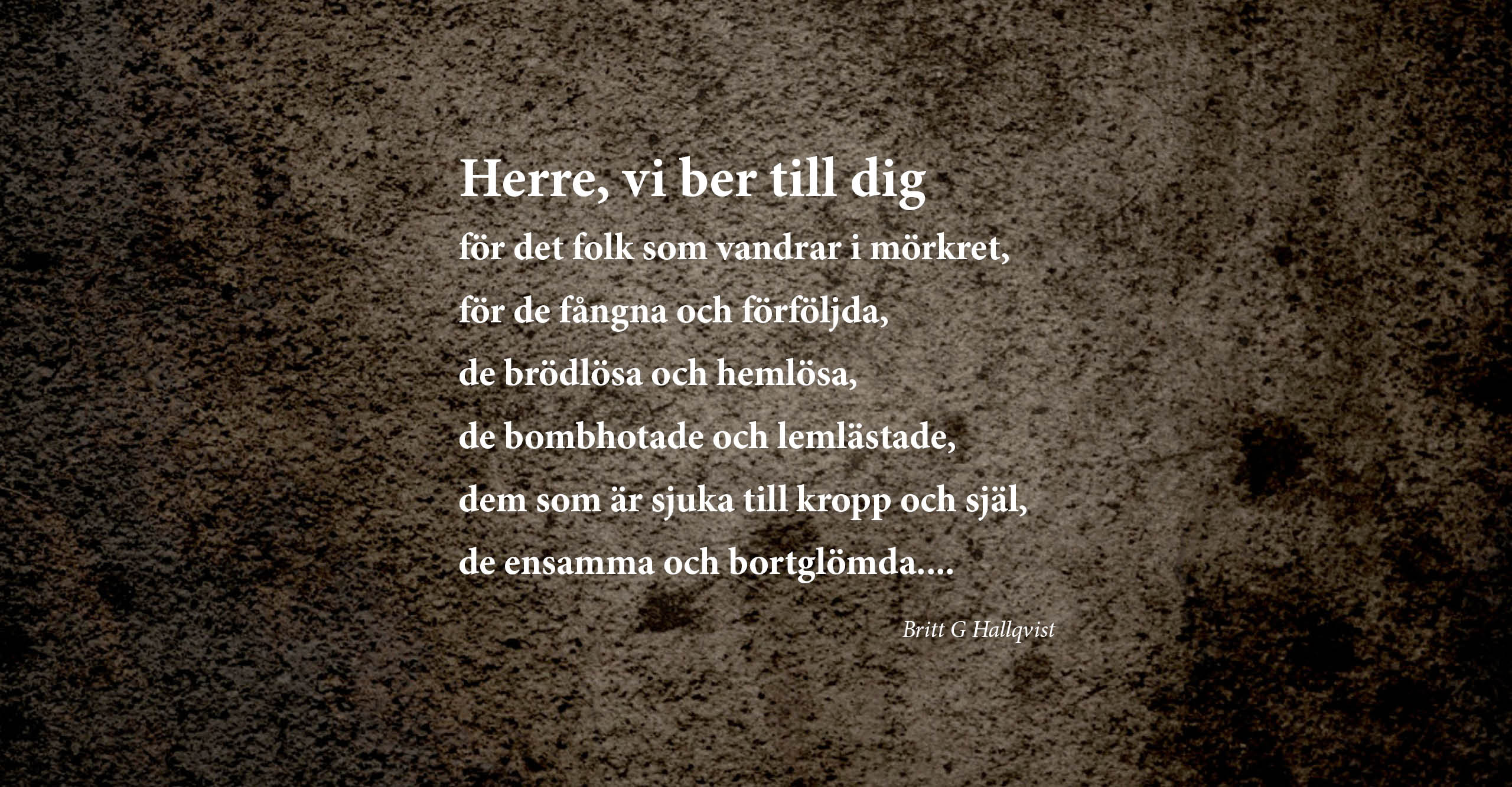 Bön  av  Britt G Hallqvist