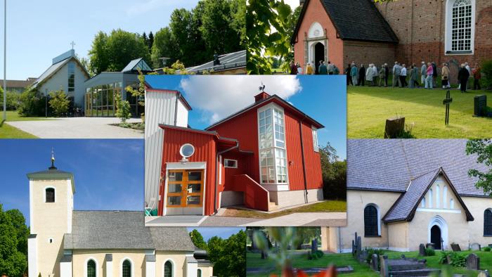 Tre kyrkor och två kapell i Vattholma pastorat